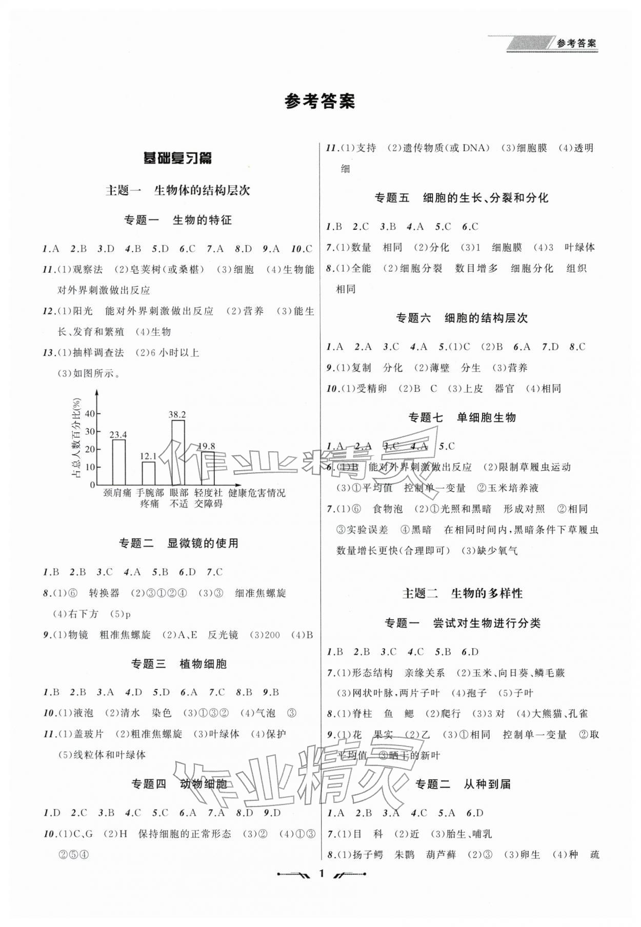 2026年中考全程复习训练生物&nbsp;第1页