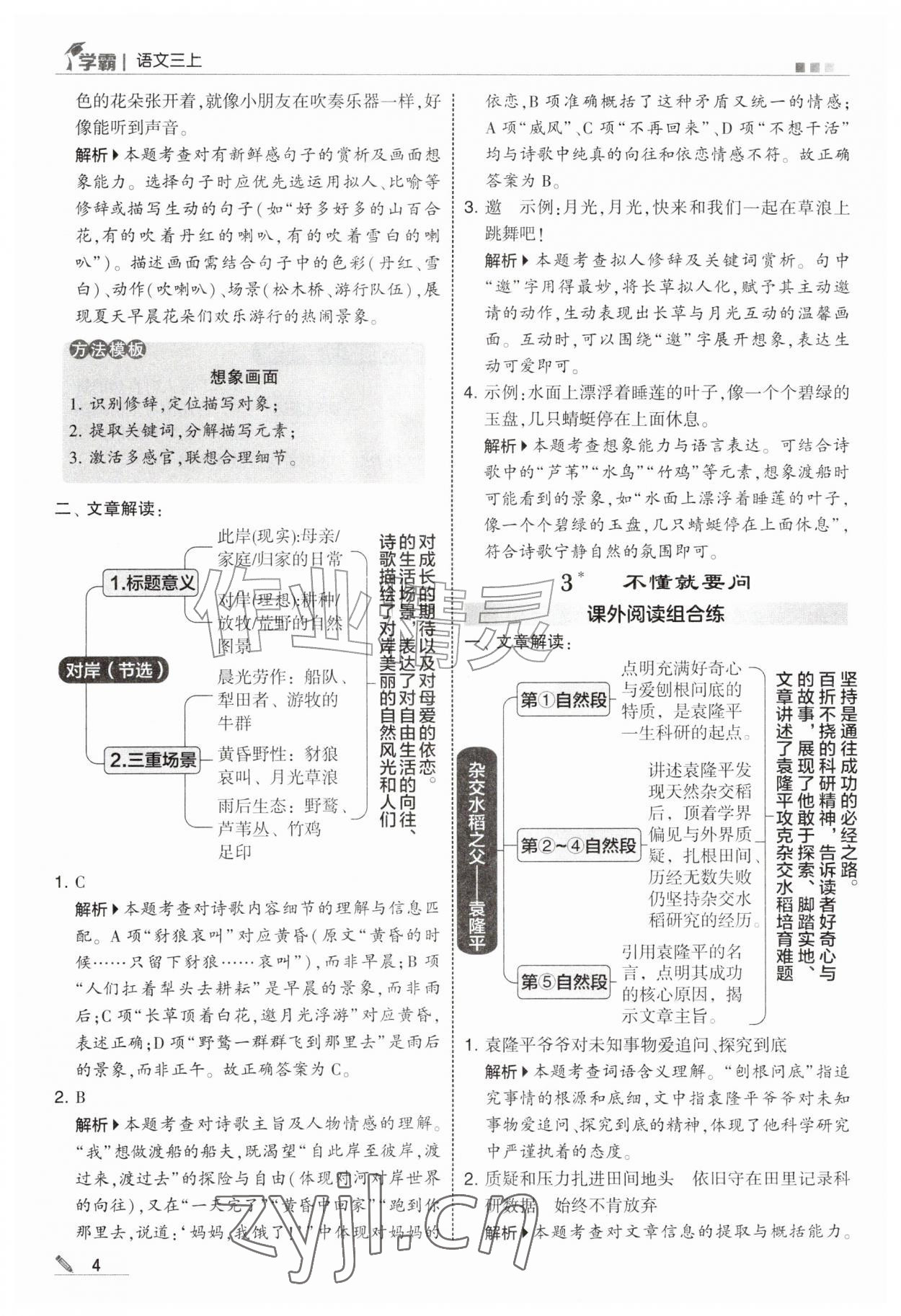 2026年经纶学典5星学霸三年级语文上册人教版&nbsp;第4页