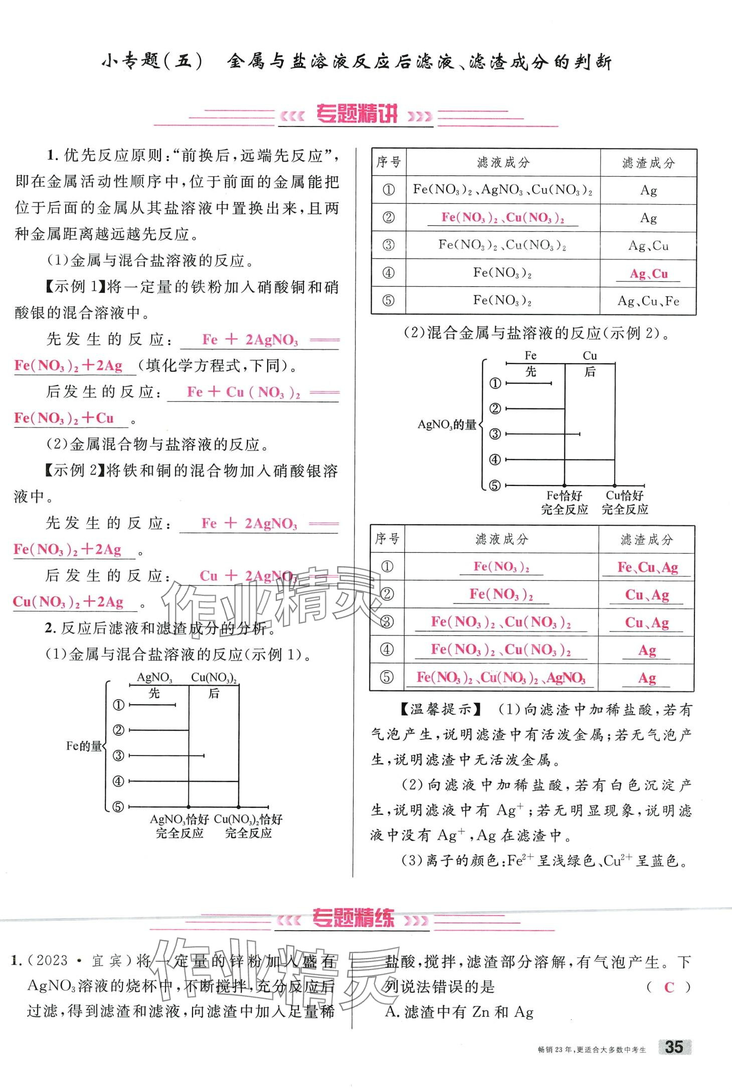 2024年火线100天化学中考云南专版&nbsp;第35页