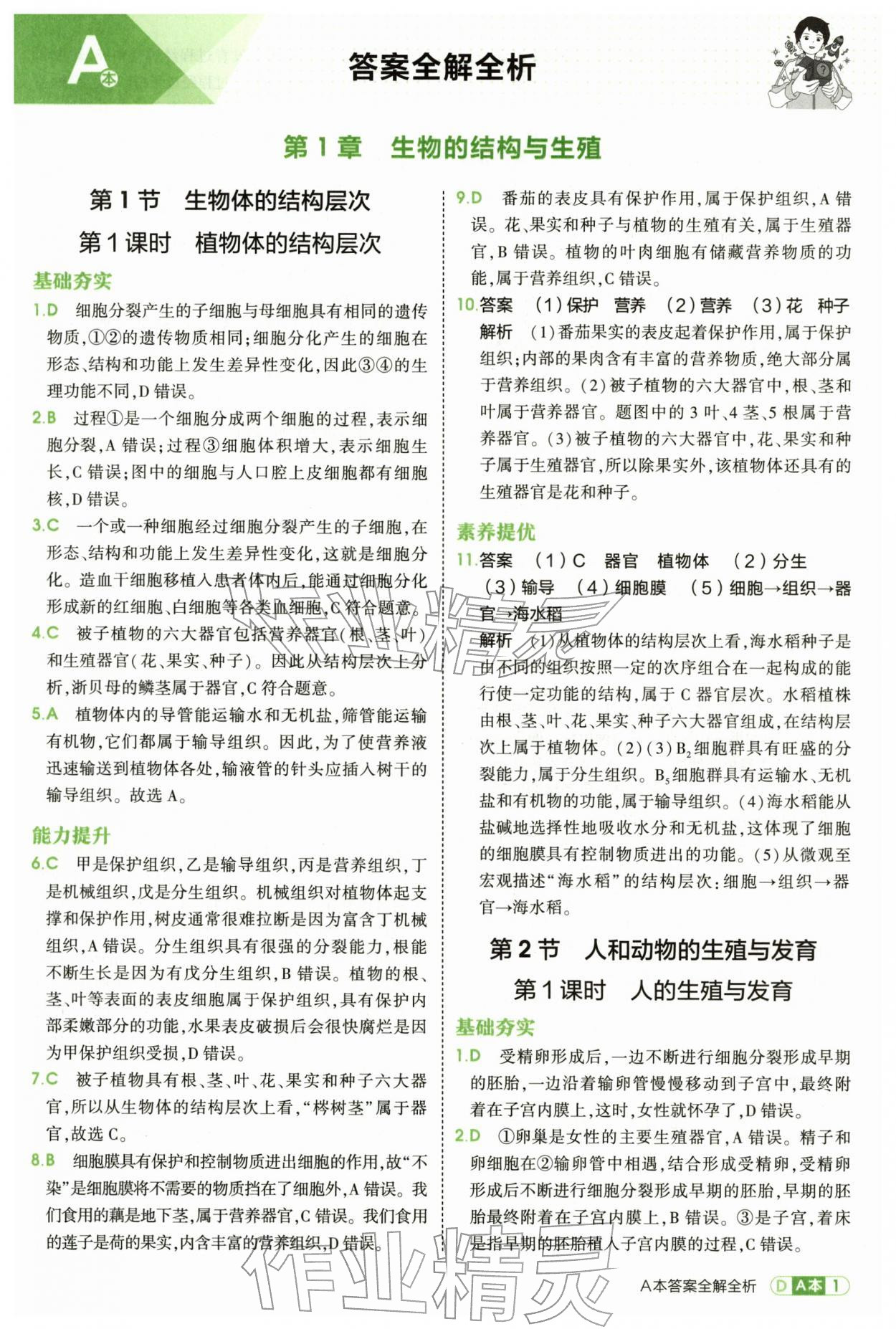 2026年5年中考3年模拟七年级科学下册浙教版&nbsp;第1页