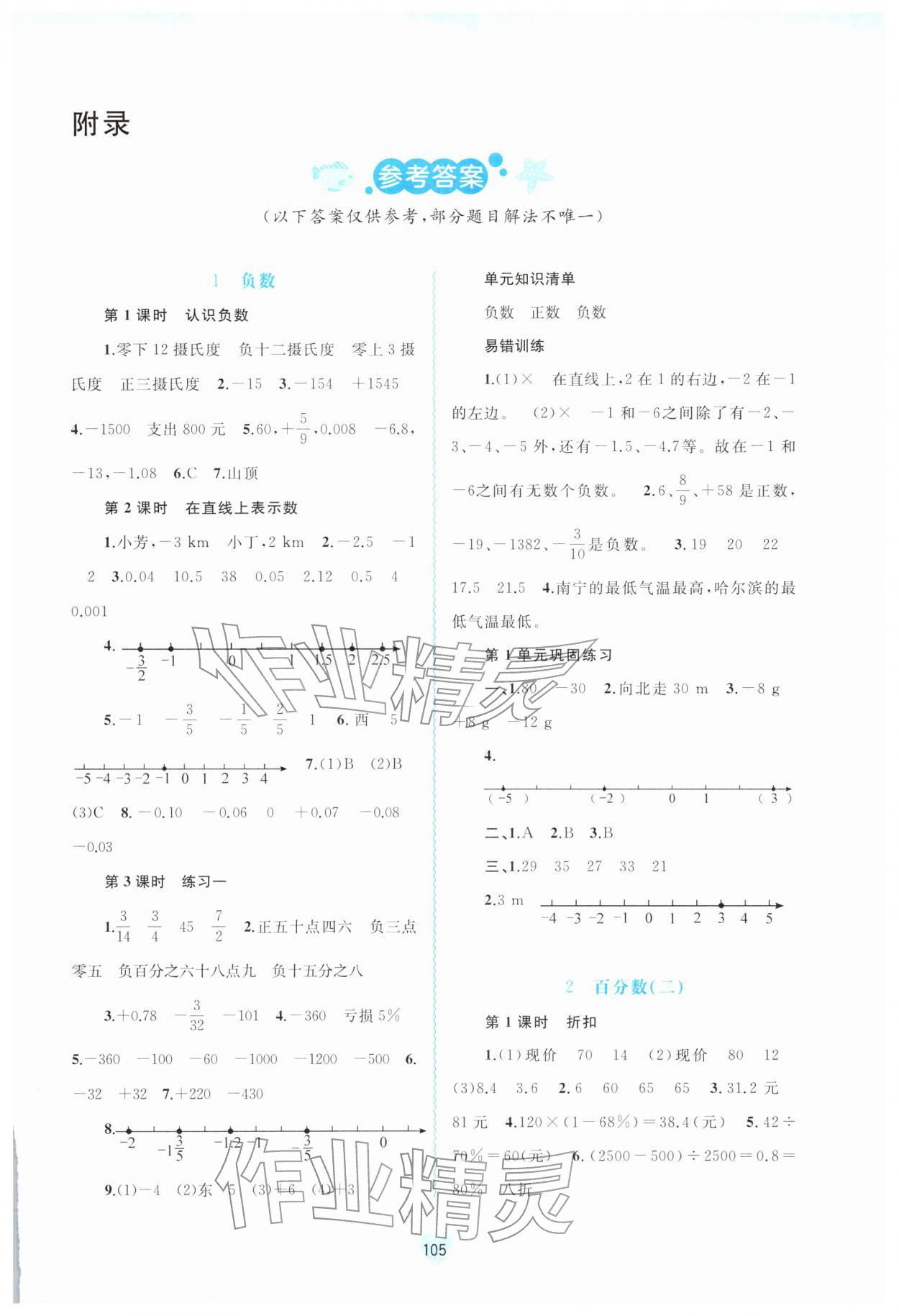 2026年新课程学习与测评同步学习六年级数学下册人教版&nbsp;第1页