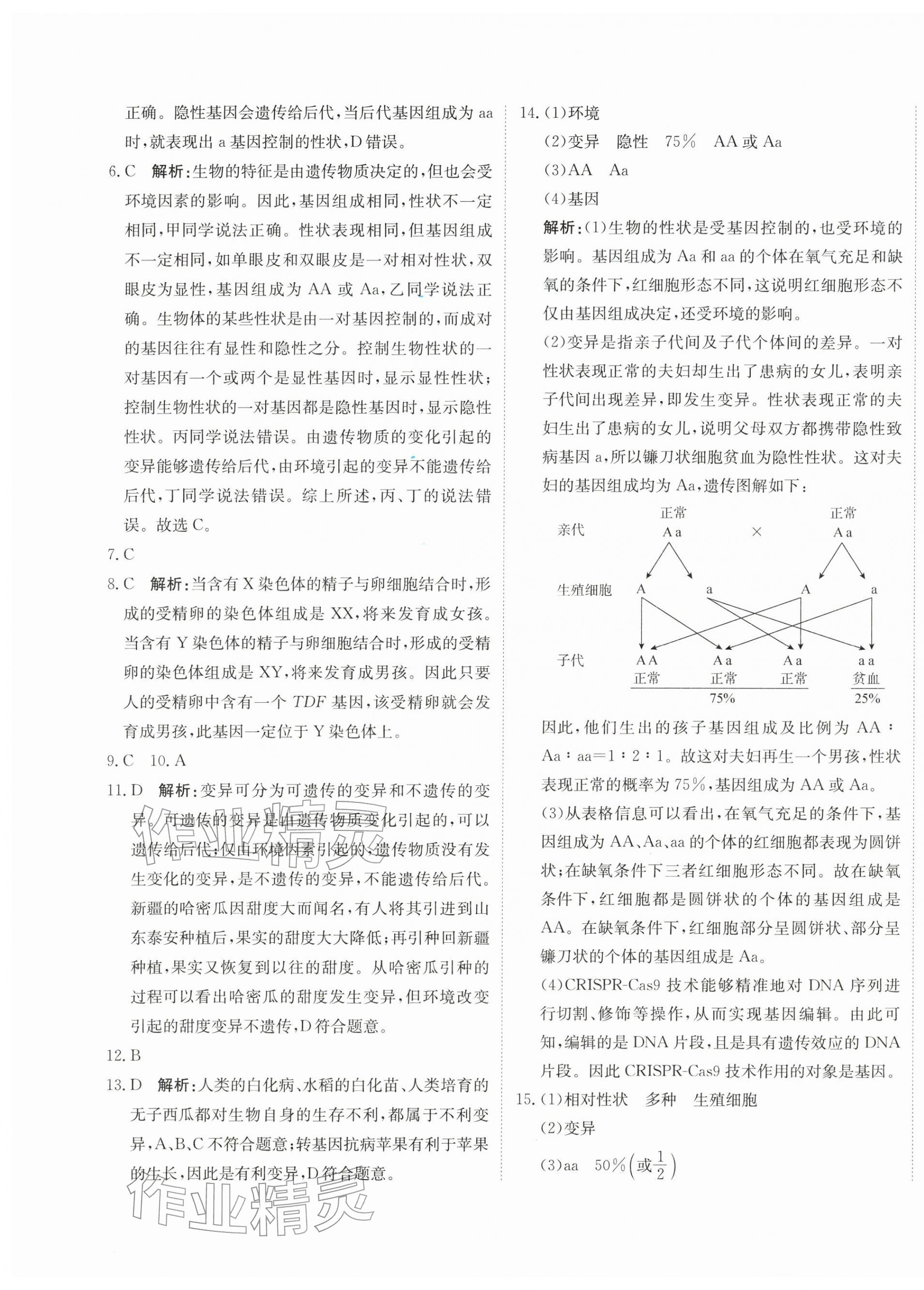 2026年新目标检测同步单元测试卷八年级生物下册人教版&nbsp;第13页