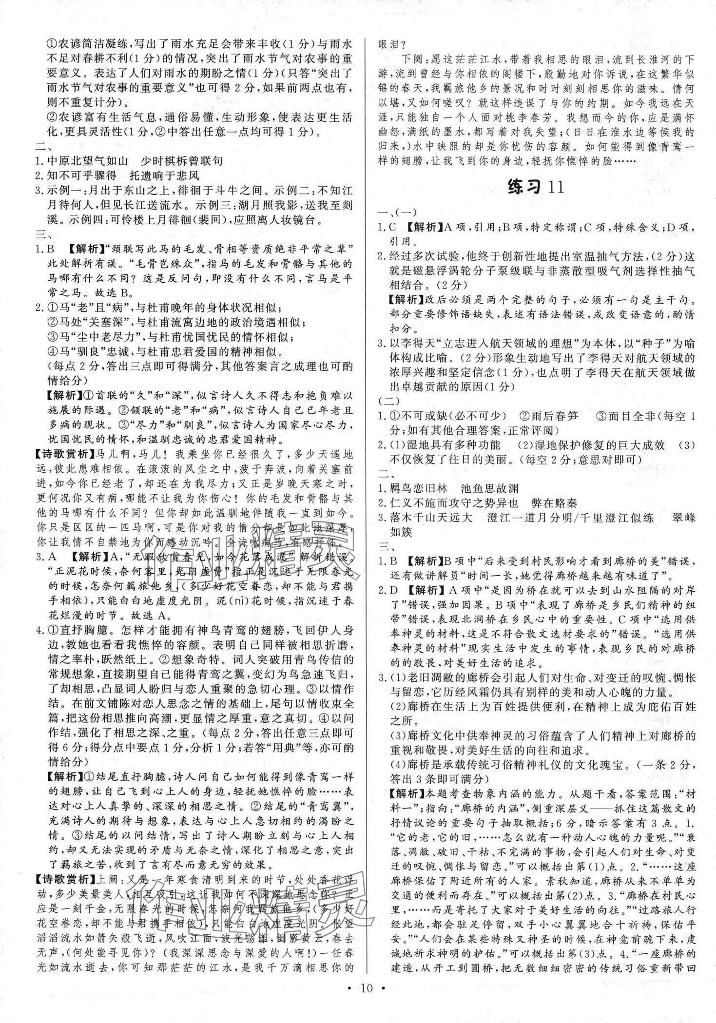 2024年考点深化60练高中语文&nbsp;第10页