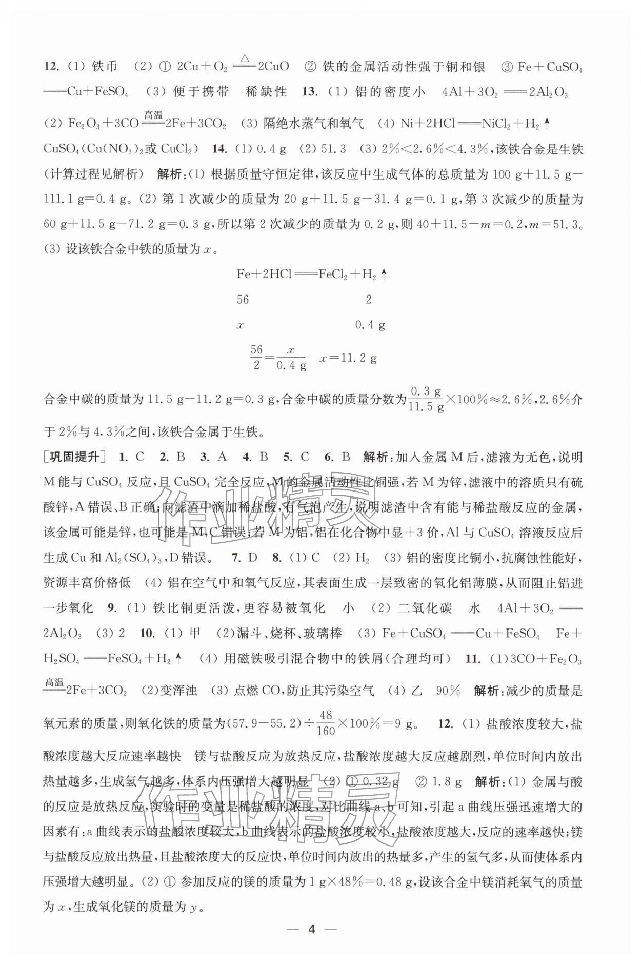2026年能力素养与学力提升九年级化学下册人教版&nbsp;第4页