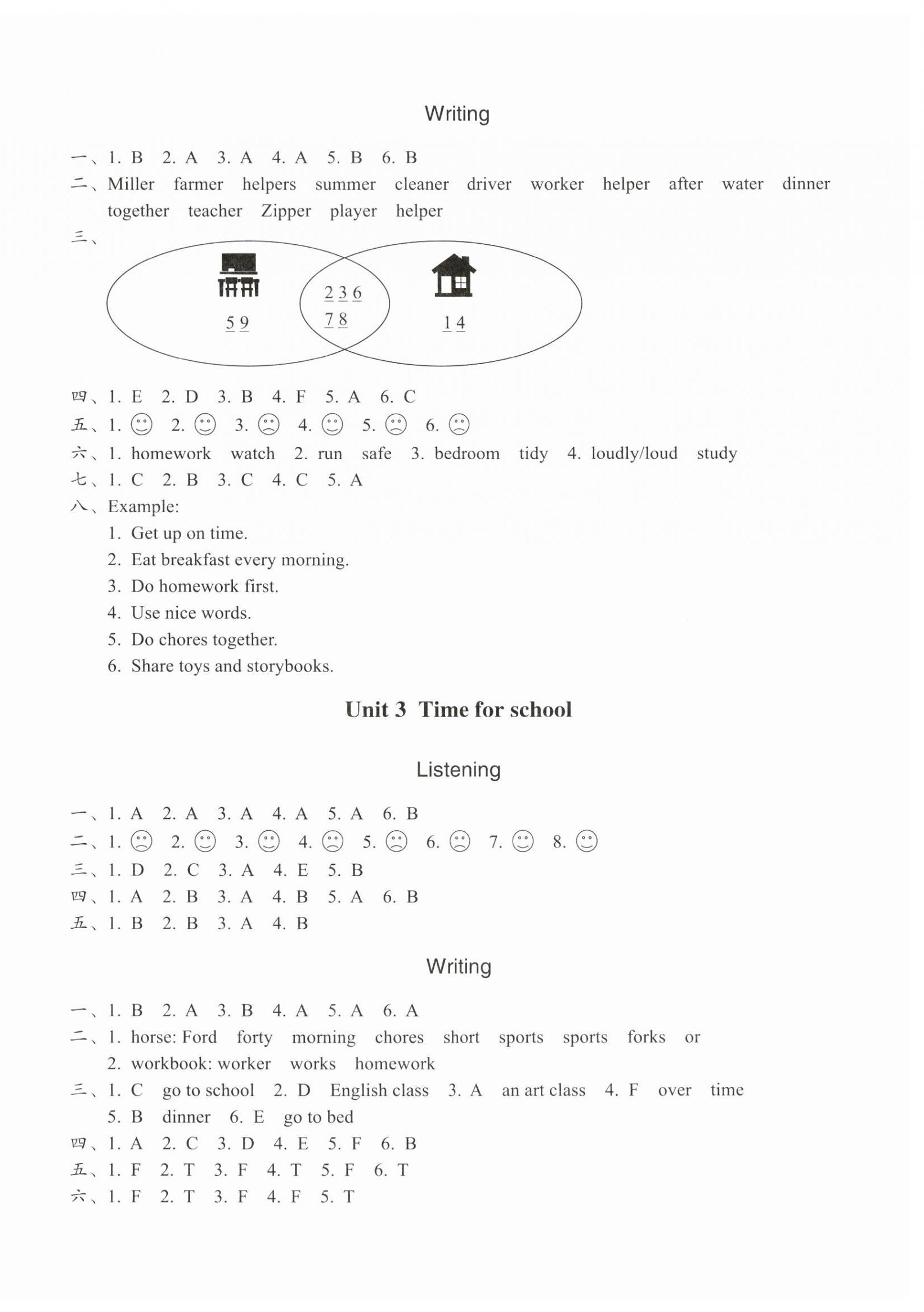 2026年巩固与提高浙江教育出版社四年级英语下册人教版&nbsp;参考答案第2页