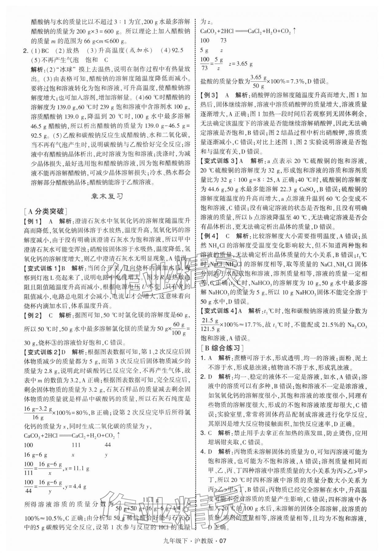 2026年经纶学典学霸九年级化学下册沪教版&nbsp;第7页