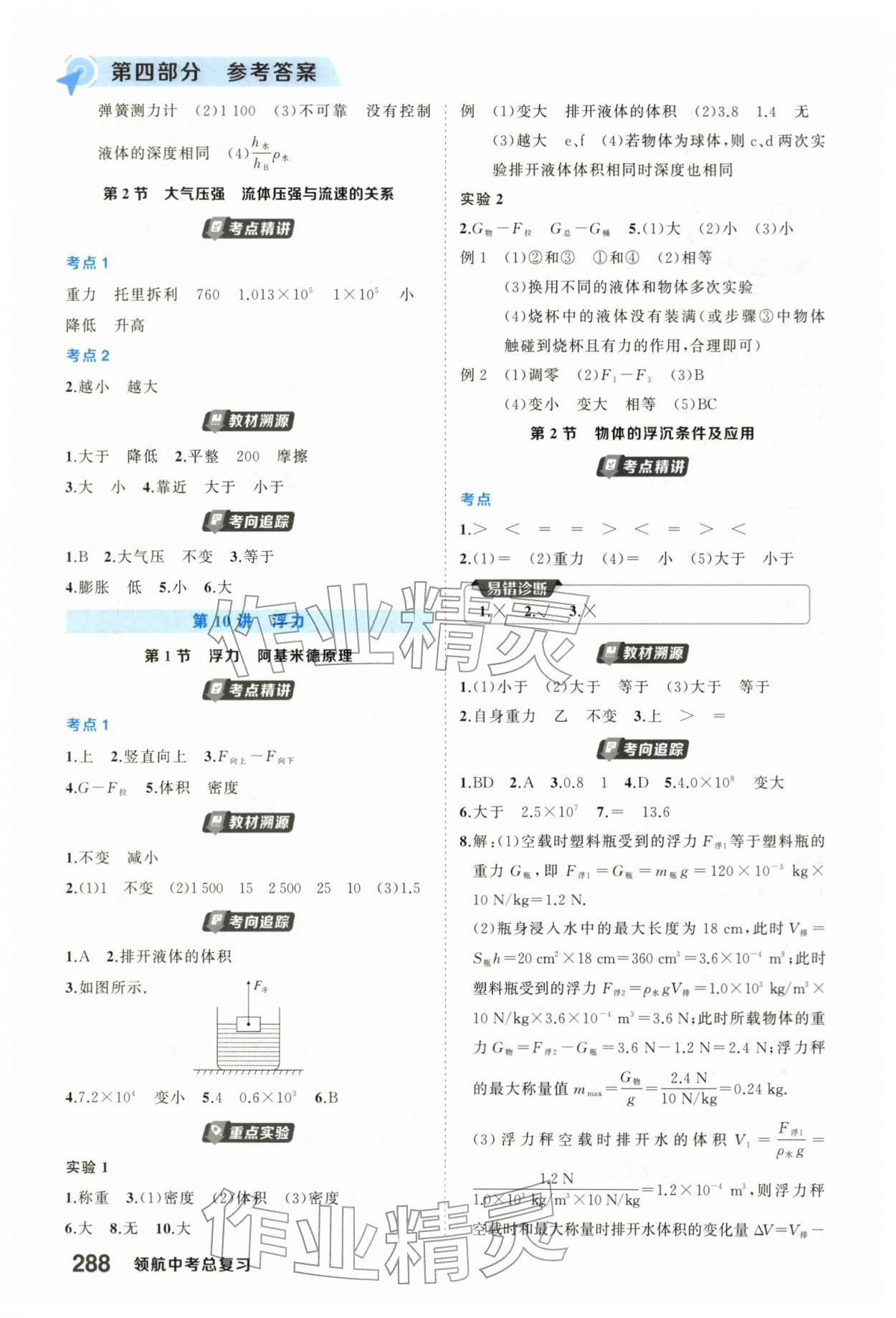 2026年领航中考总复习武汉出版社物理中考&nbsp;第8页