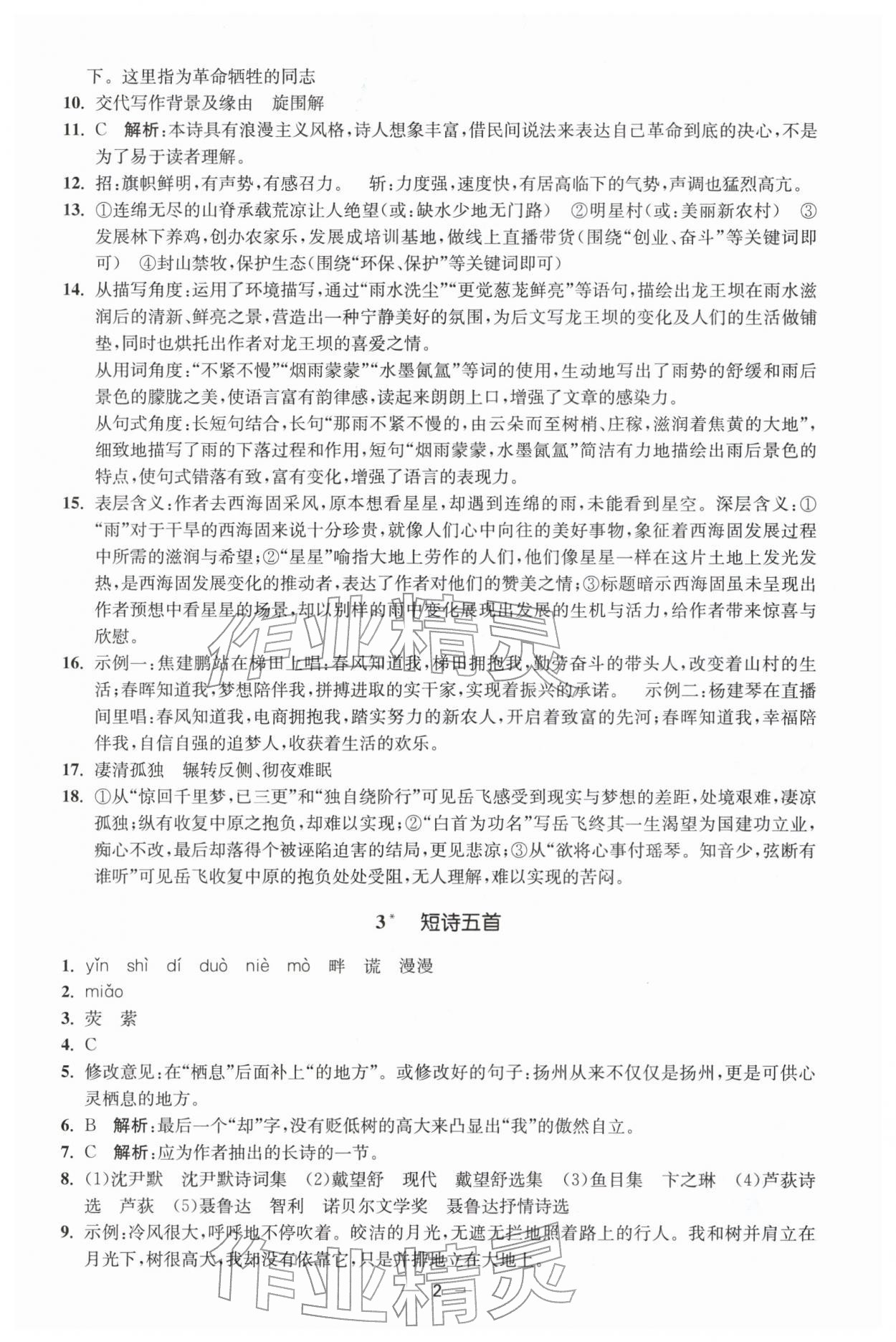 2026年能力素养与学力提升九年级语文下册人教版&nbsp;第2页