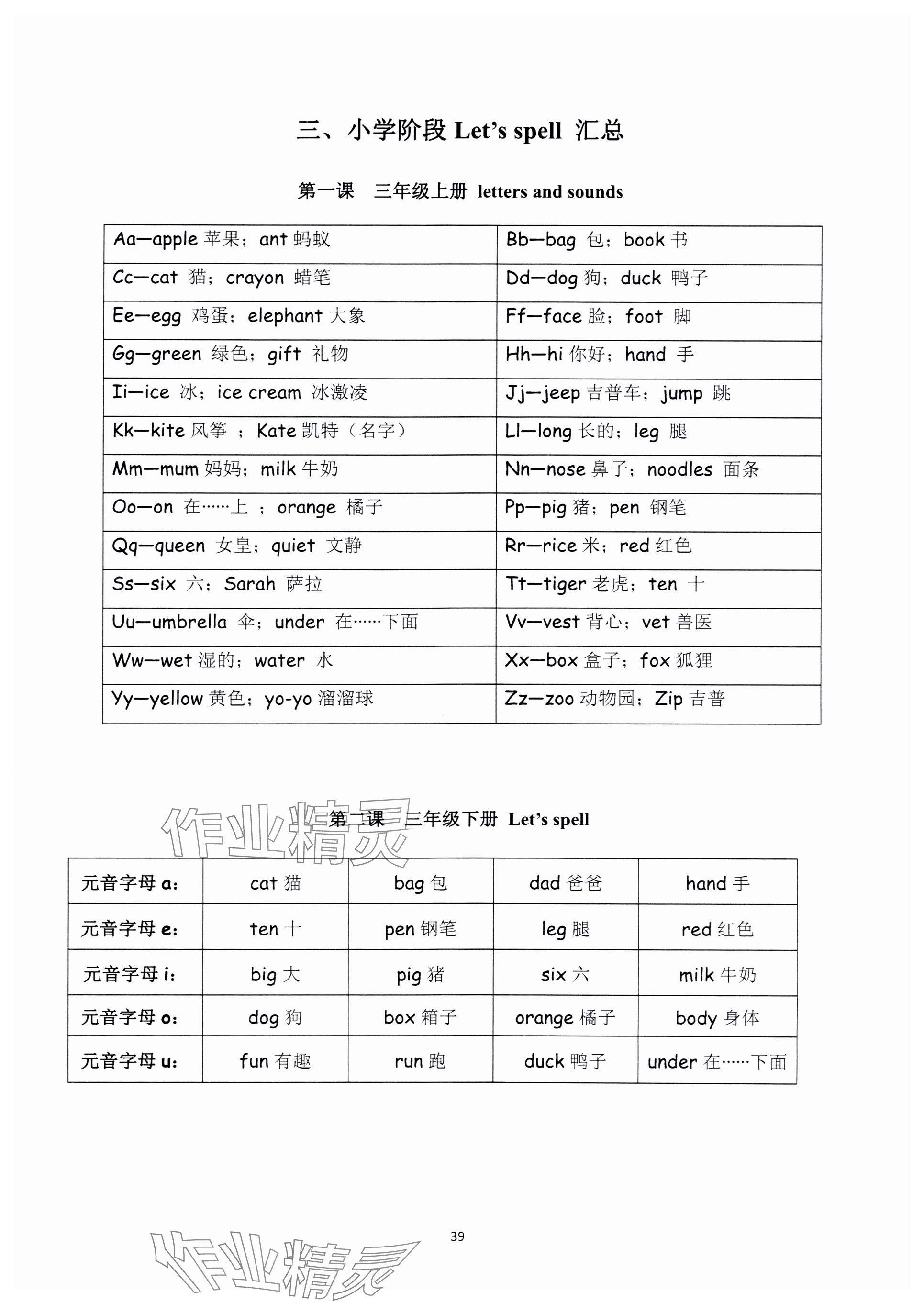 2024年毕业核心练英语&nbsp;参考答案第39页