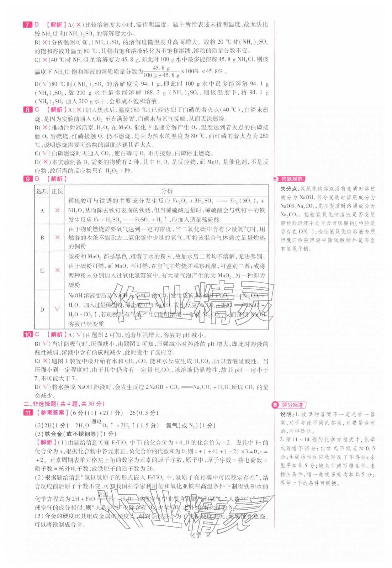 2026年金考卷45套汇编化学深圳专版&nbsp;第2页