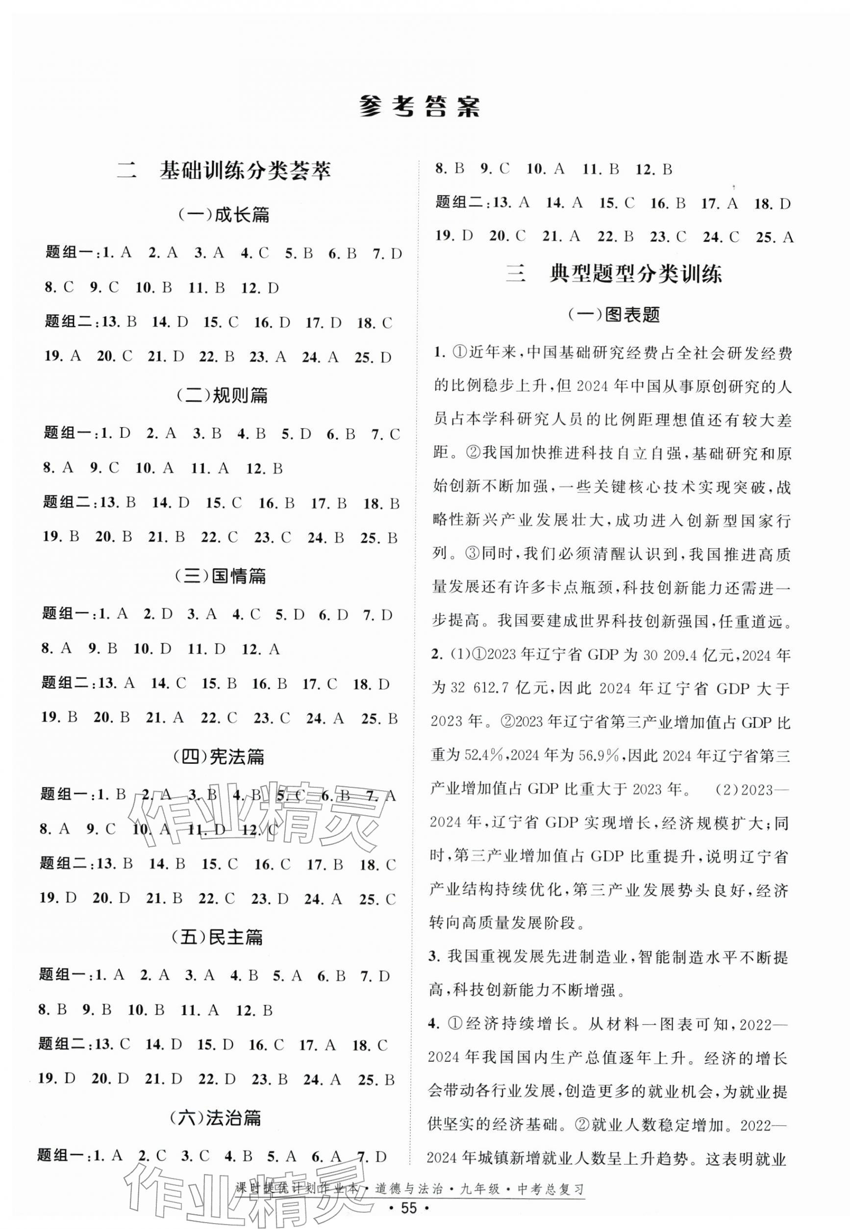 2026年课时提优计划作业本九年级中考总复习道德与法治&nbsp;第1页