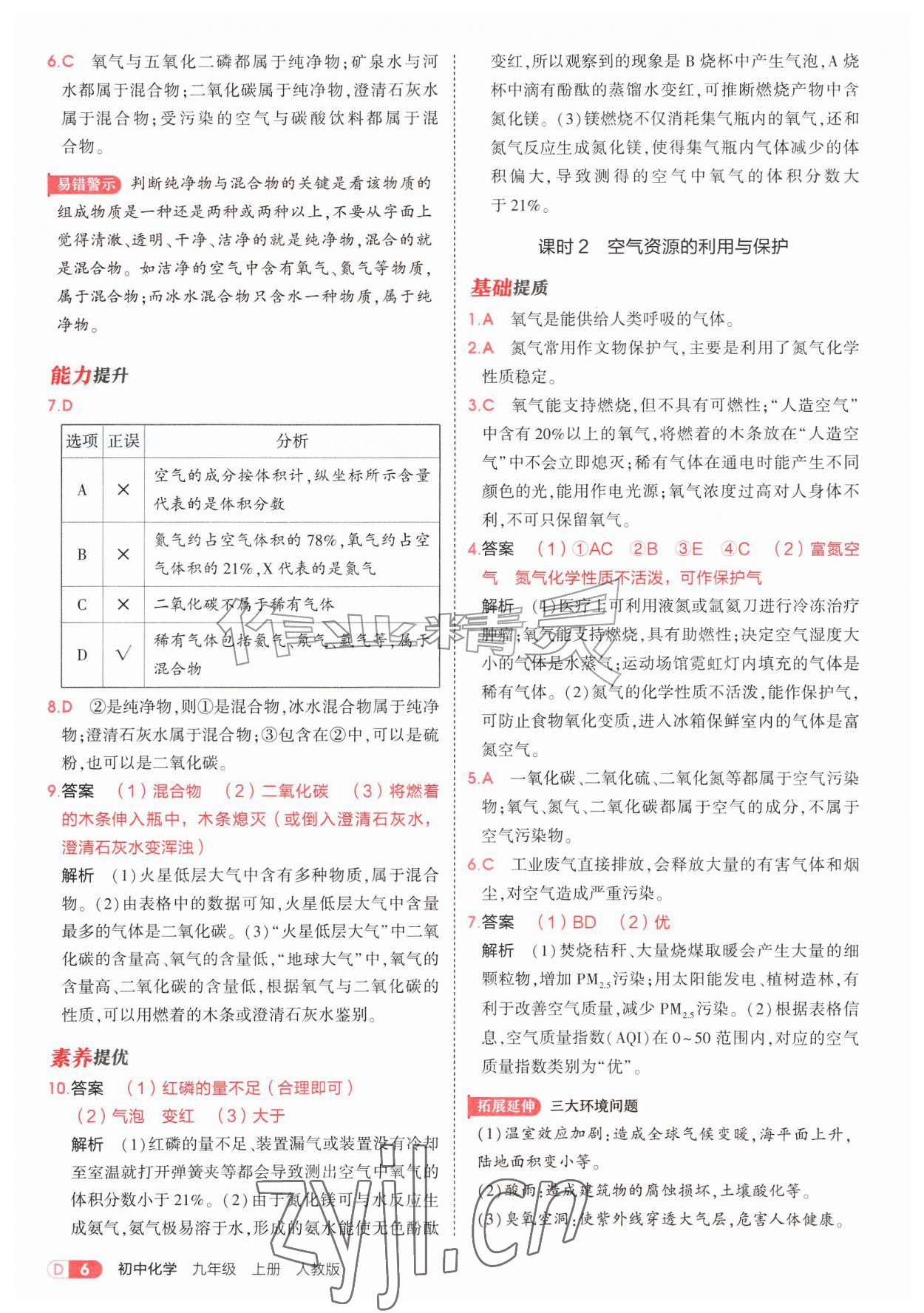 2026年5年中考3年模拟九年级化学上册人教版&nbsp;第6页