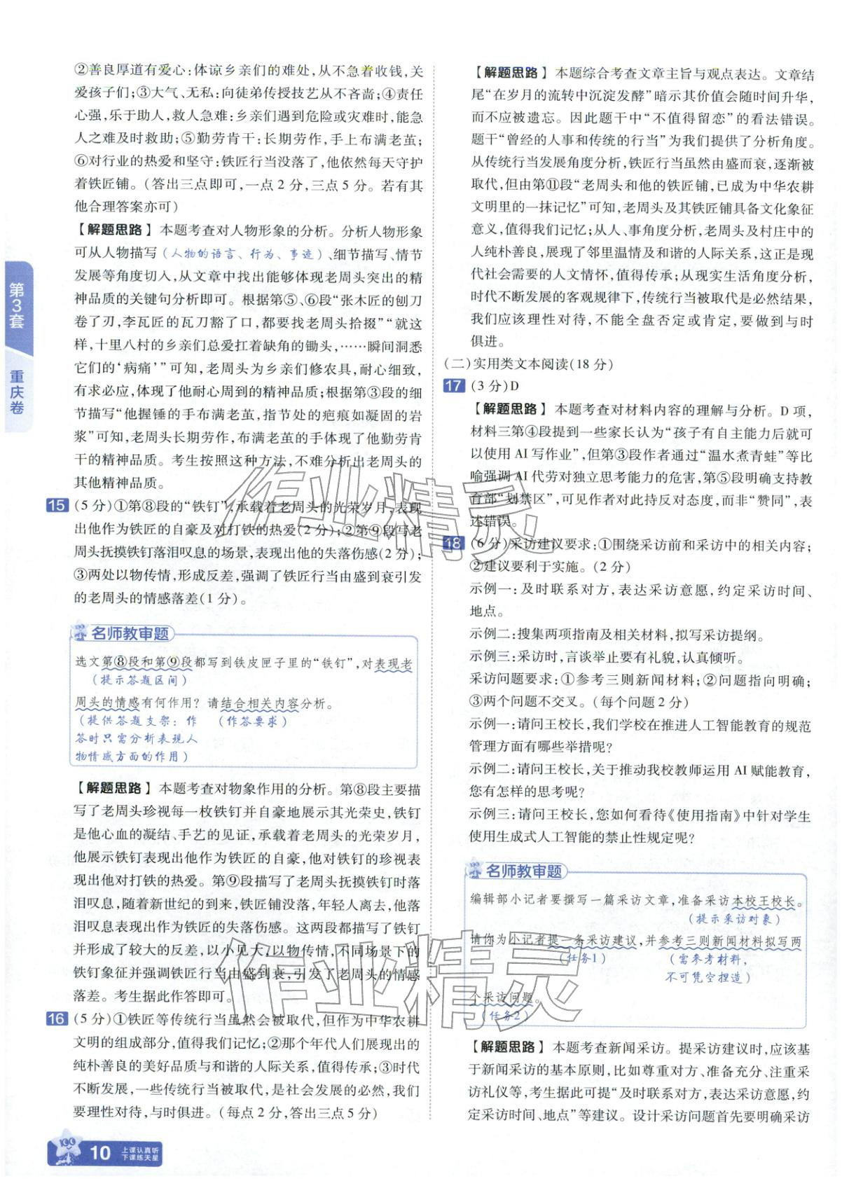 2026年金考卷中考45套汇编语文&nbsp;第10页