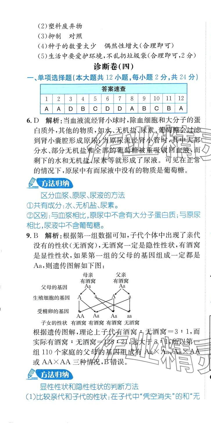 2024年卷霸生地会考冲A卷八年级&nbsp;第4页