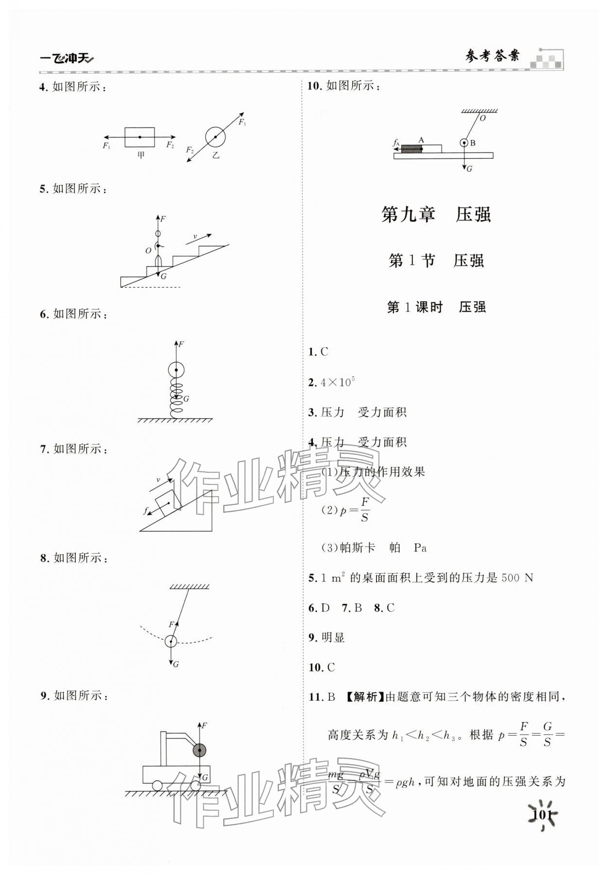 2026年一飞冲天八年级物理下册人教版&nbsp;第9页