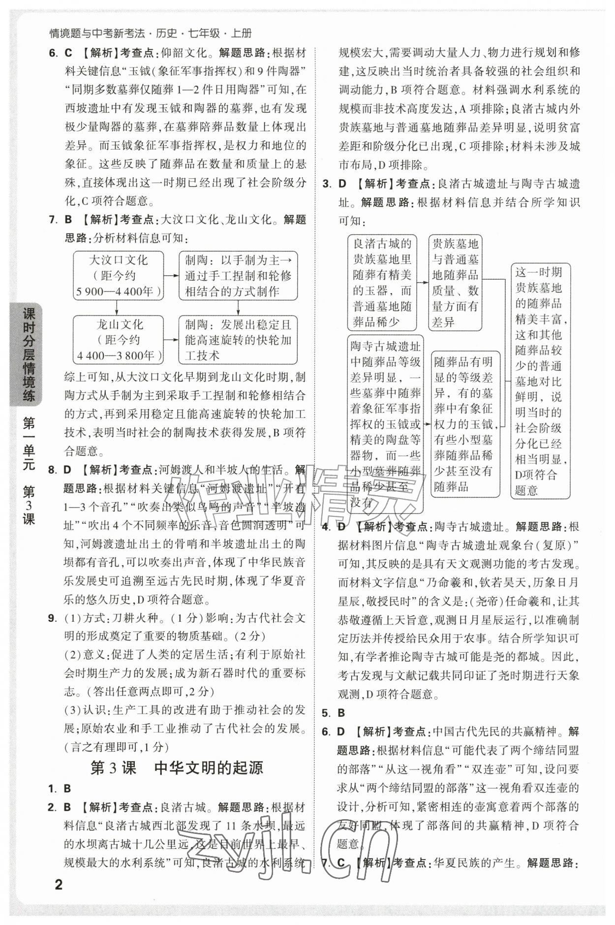 2026年万唯中考情境题七年级历史上册人教版&nbsp;第2页