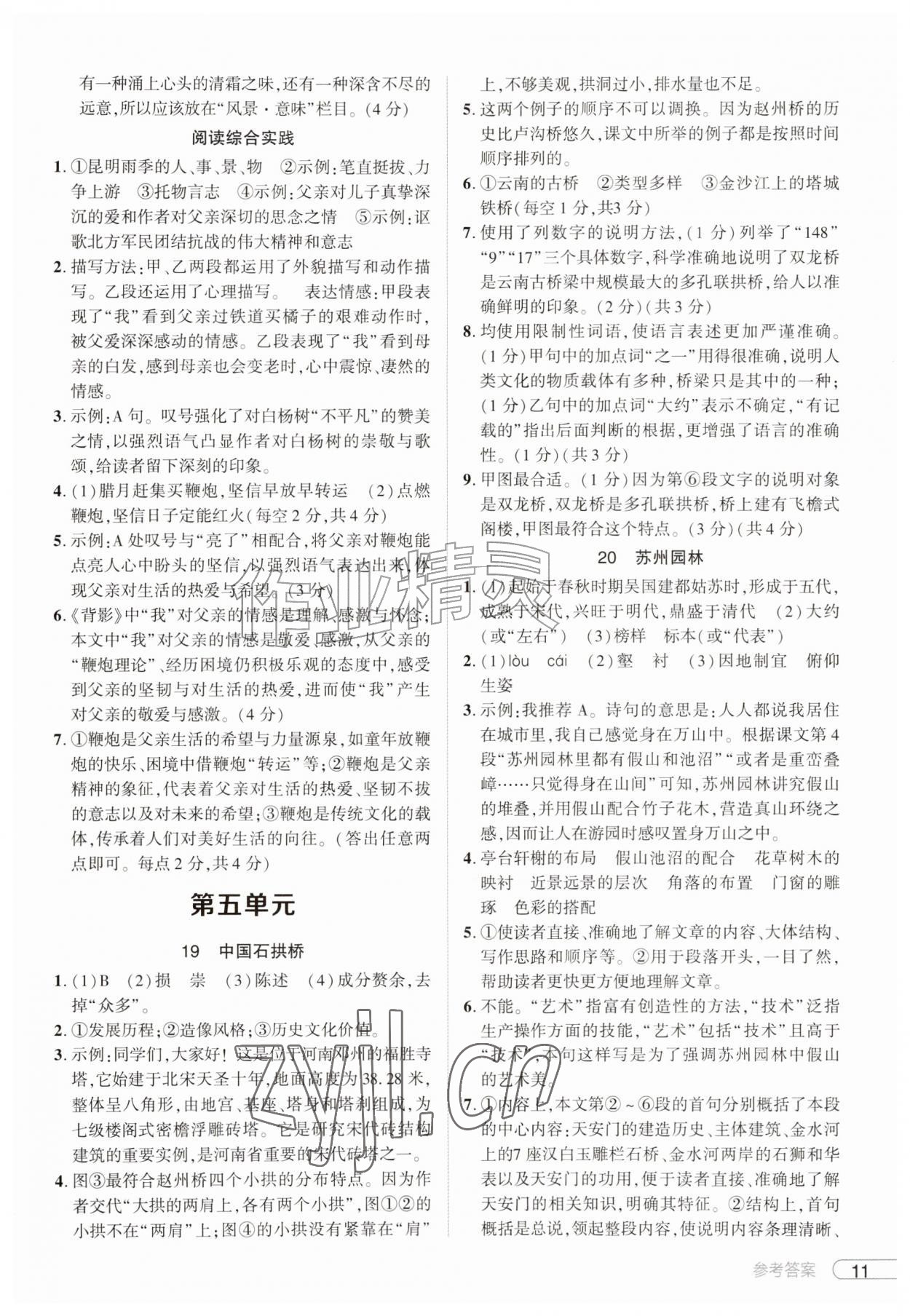 2026年鼎成中考活页好题八年级语文上册人教版河南专版&nbsp;第11页