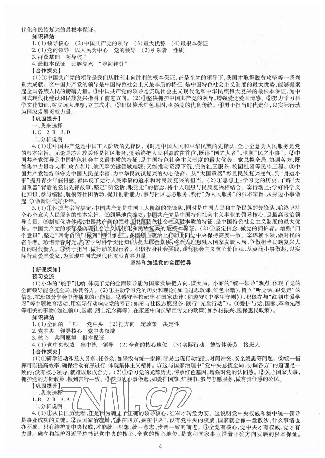 2026年智慧学习导学练九年级道德与法治全一册人教版&nbsp;第4页