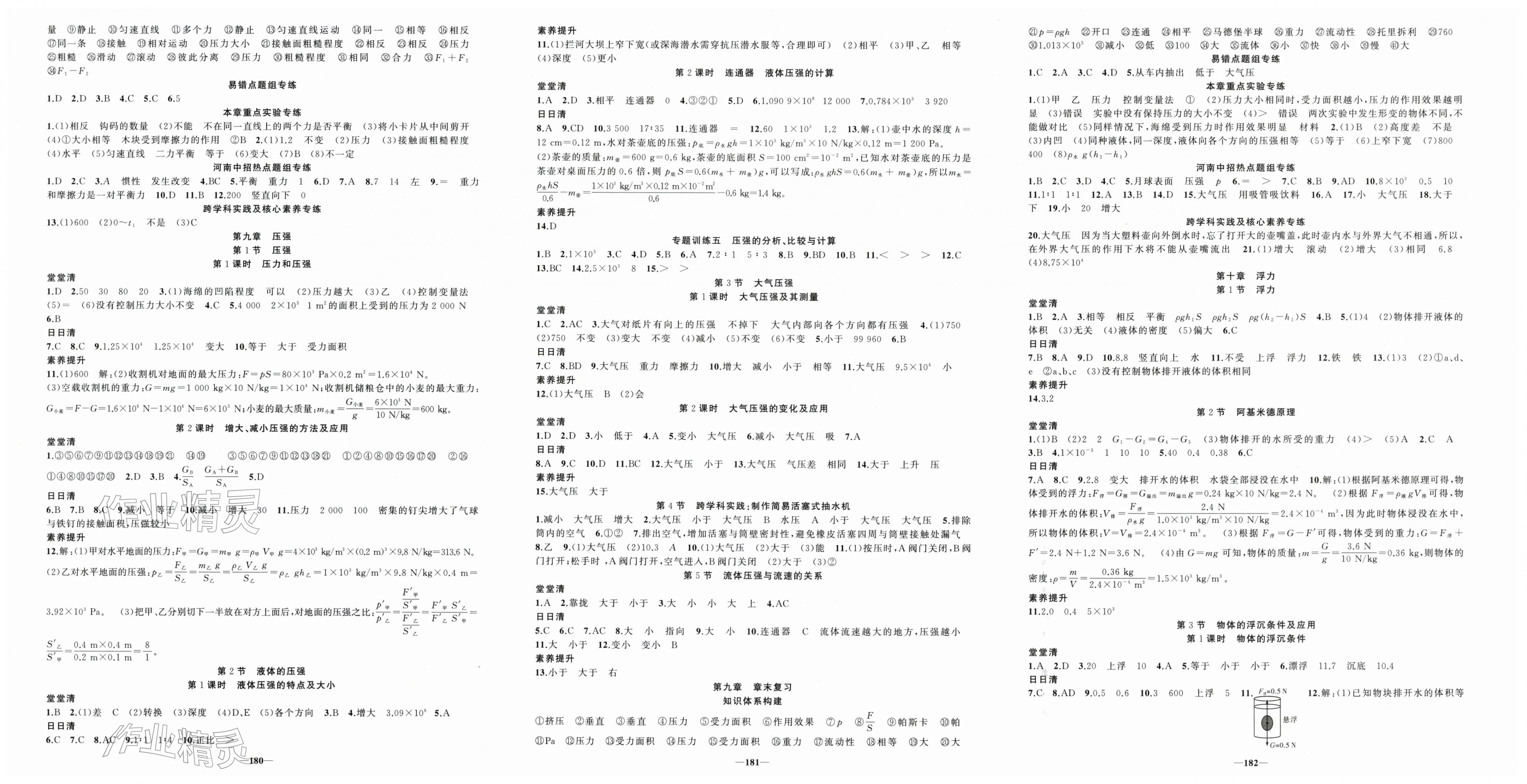 2026年四清导航八年级物理下册人教版河南专版&nbsp;第2页