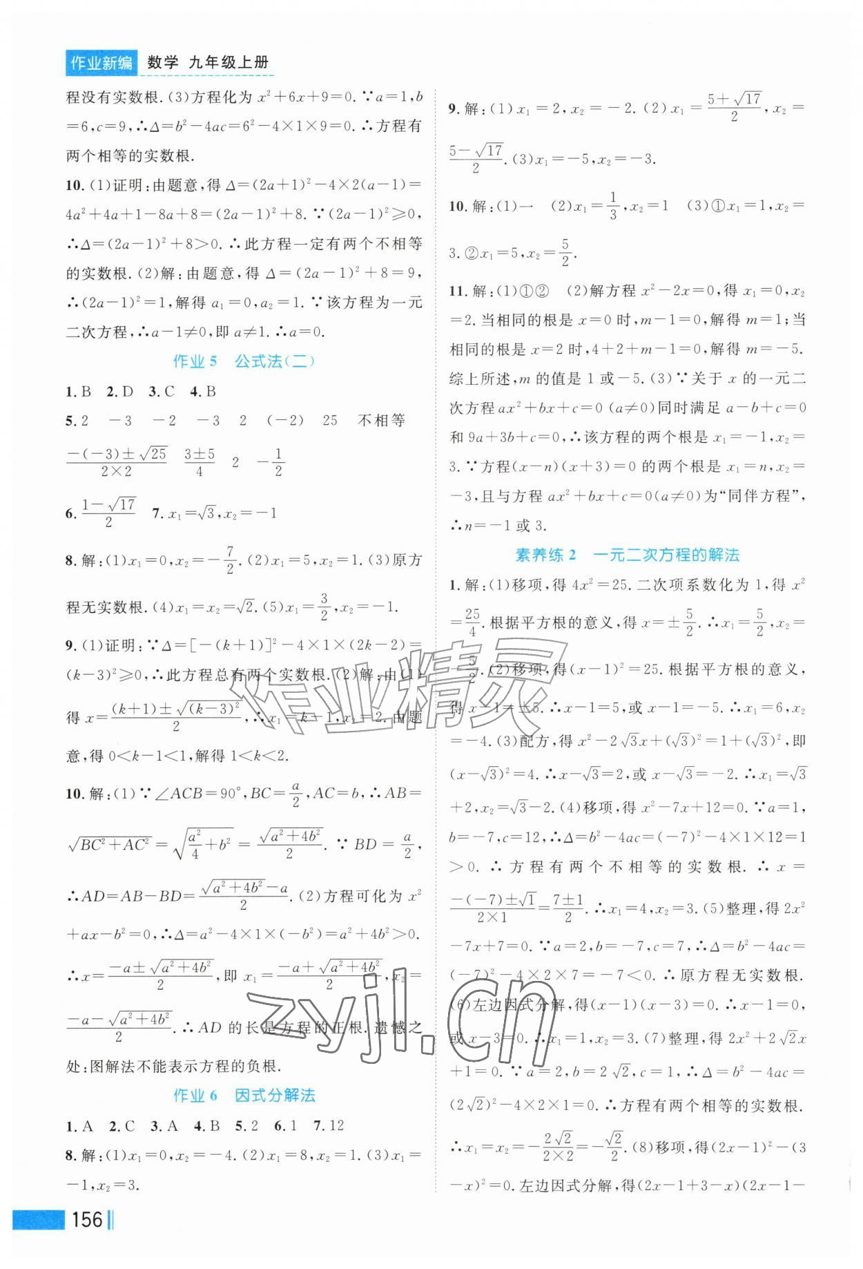 2026年作业新编九年级数学上册人教版&nbsp;第2页