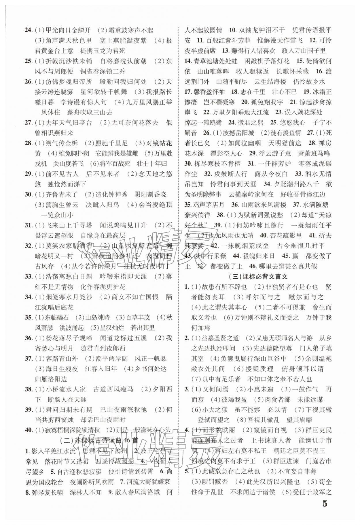 2026年中考新突破语文广东专版&nbsp;第5页