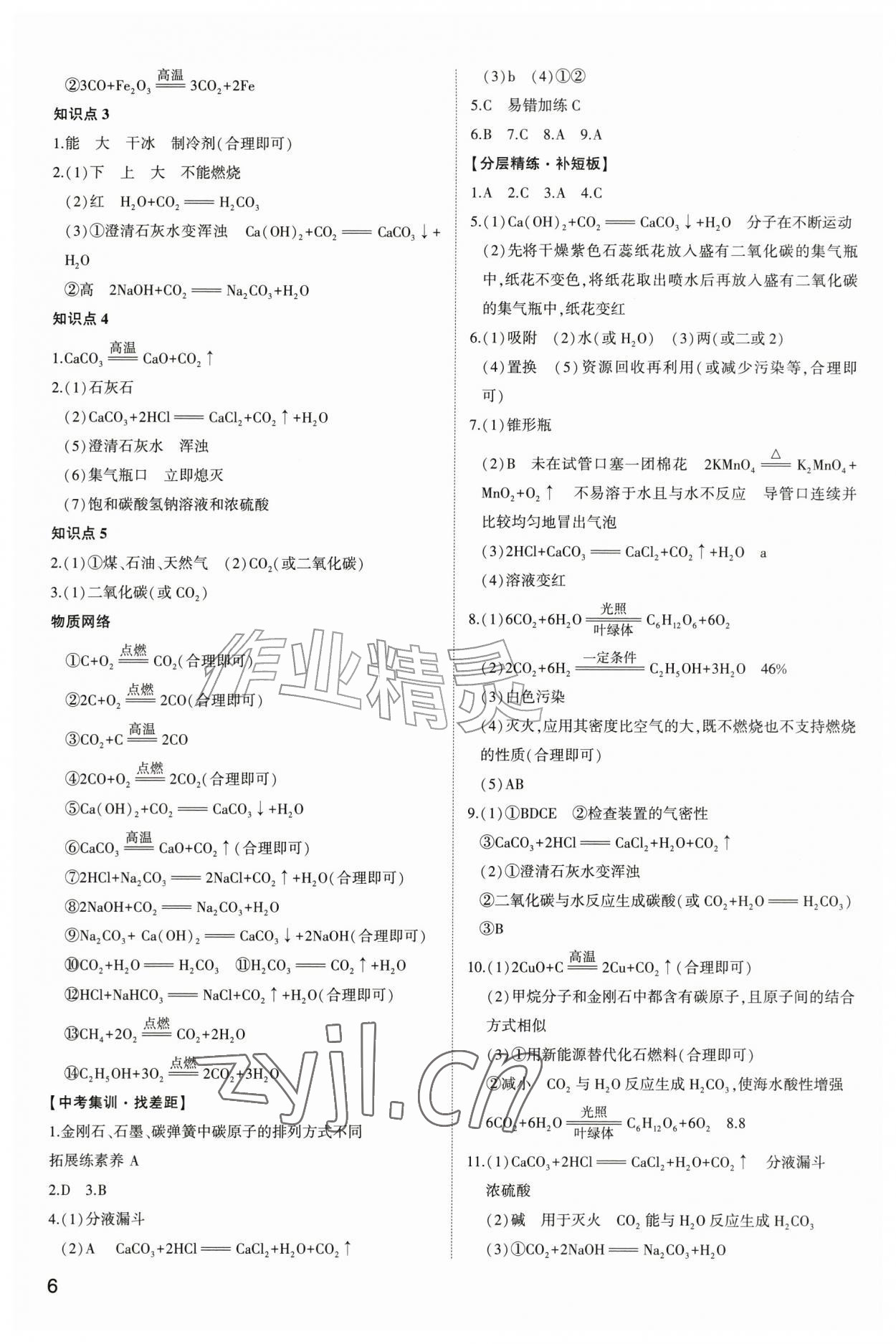 2027年初中总复习手册山东科学技术出版社化学&nbsp;第6页
