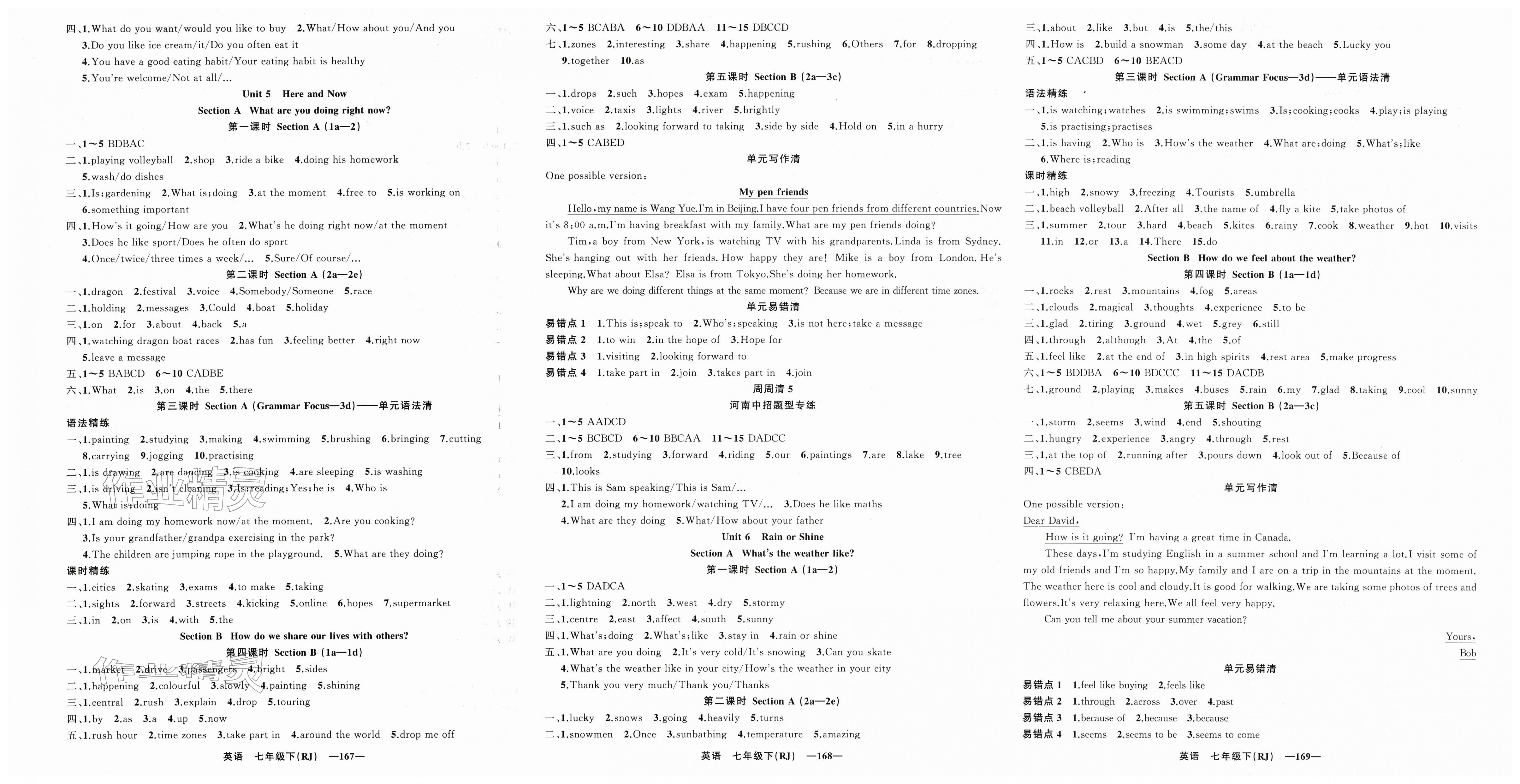 2026年四清导航七年级英语下册人教版河南专版&nbsp;第3页
