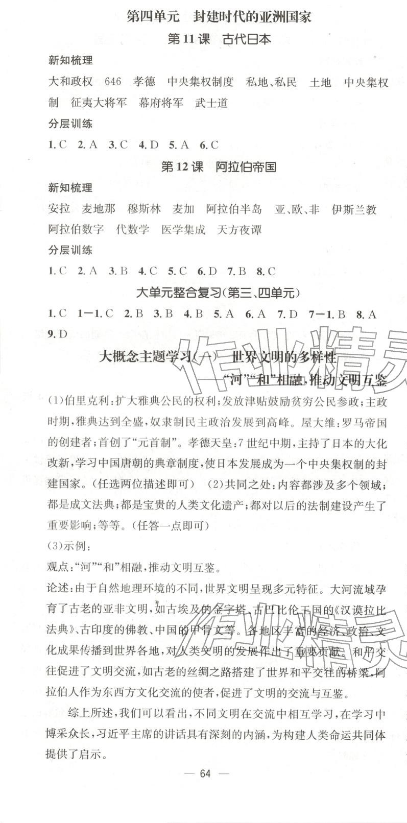 2025年新课标同步单元练习九年级历史全一册人教版贵州专版&nbsp;第4页