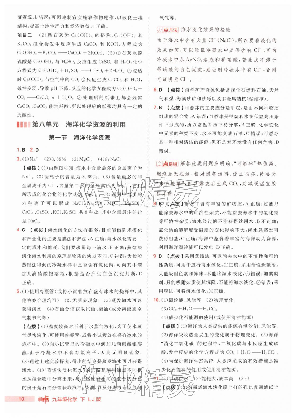 2026年综合应用创新题典中点九年级化学下册鲁教版&nbsp;第10页