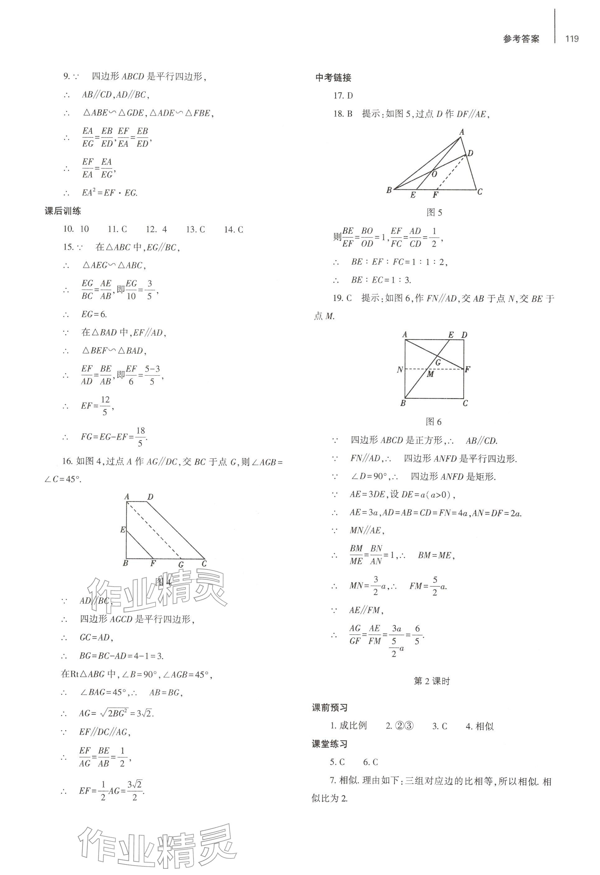2026年同步练习册大象出版社九年级数学下册人教版&nbsp;参考答案第6页
