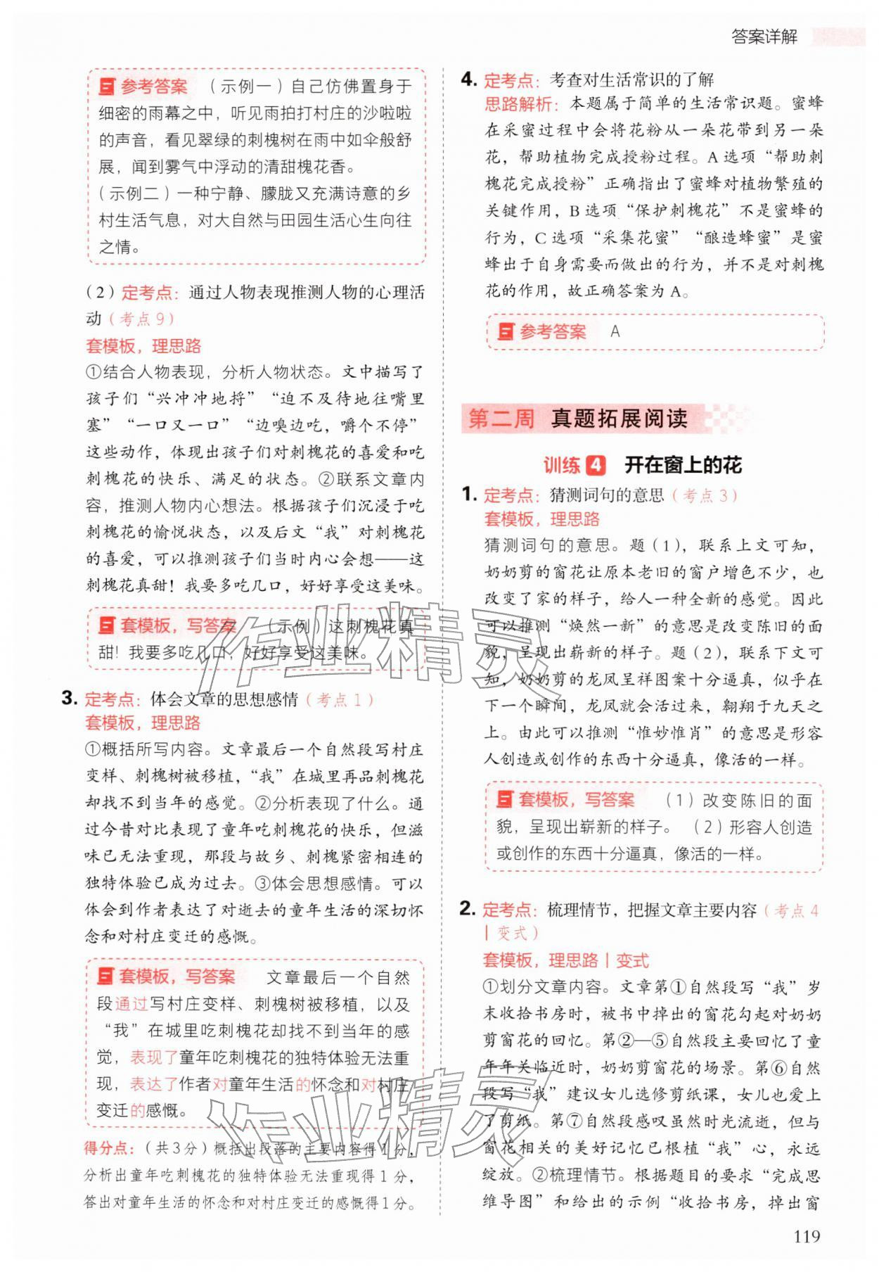 2026年阅读理解与答题模板五年级语文下册人教版&nbsp;第3页