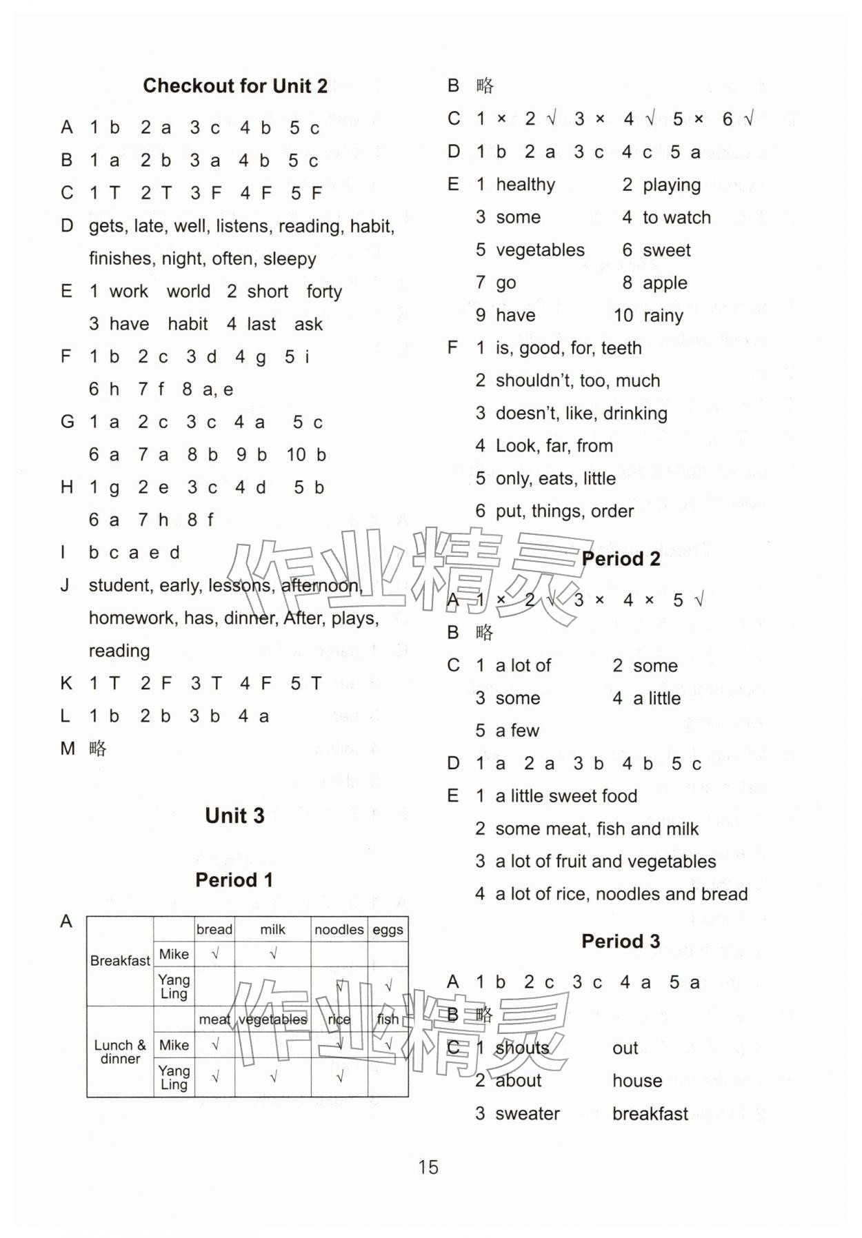 2026年课课练江苏六年级英语下册译林版培优版&nbsp;第15页
