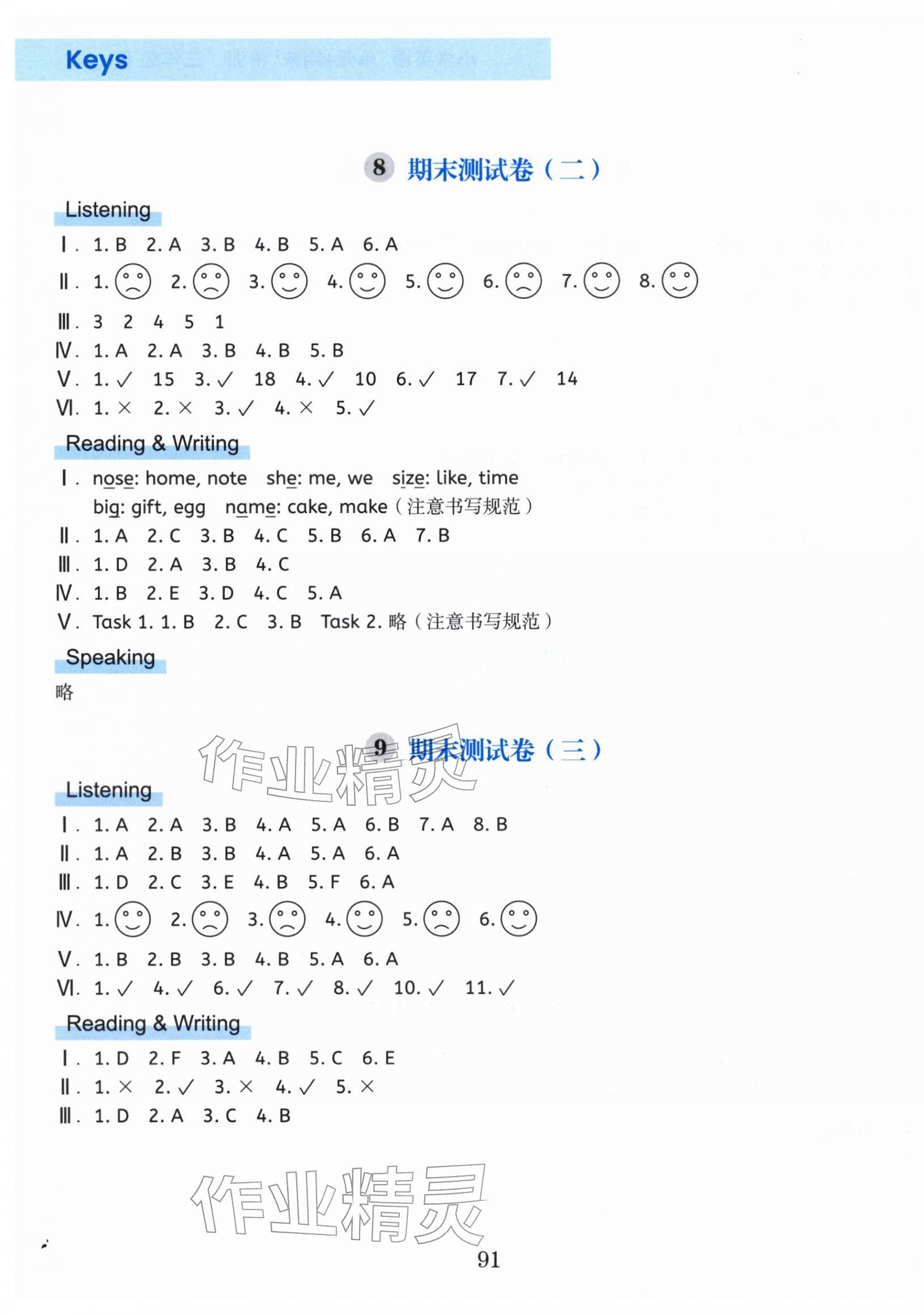 2026年单元+期末特训三年级英语下册人教版&nbsp;第5页