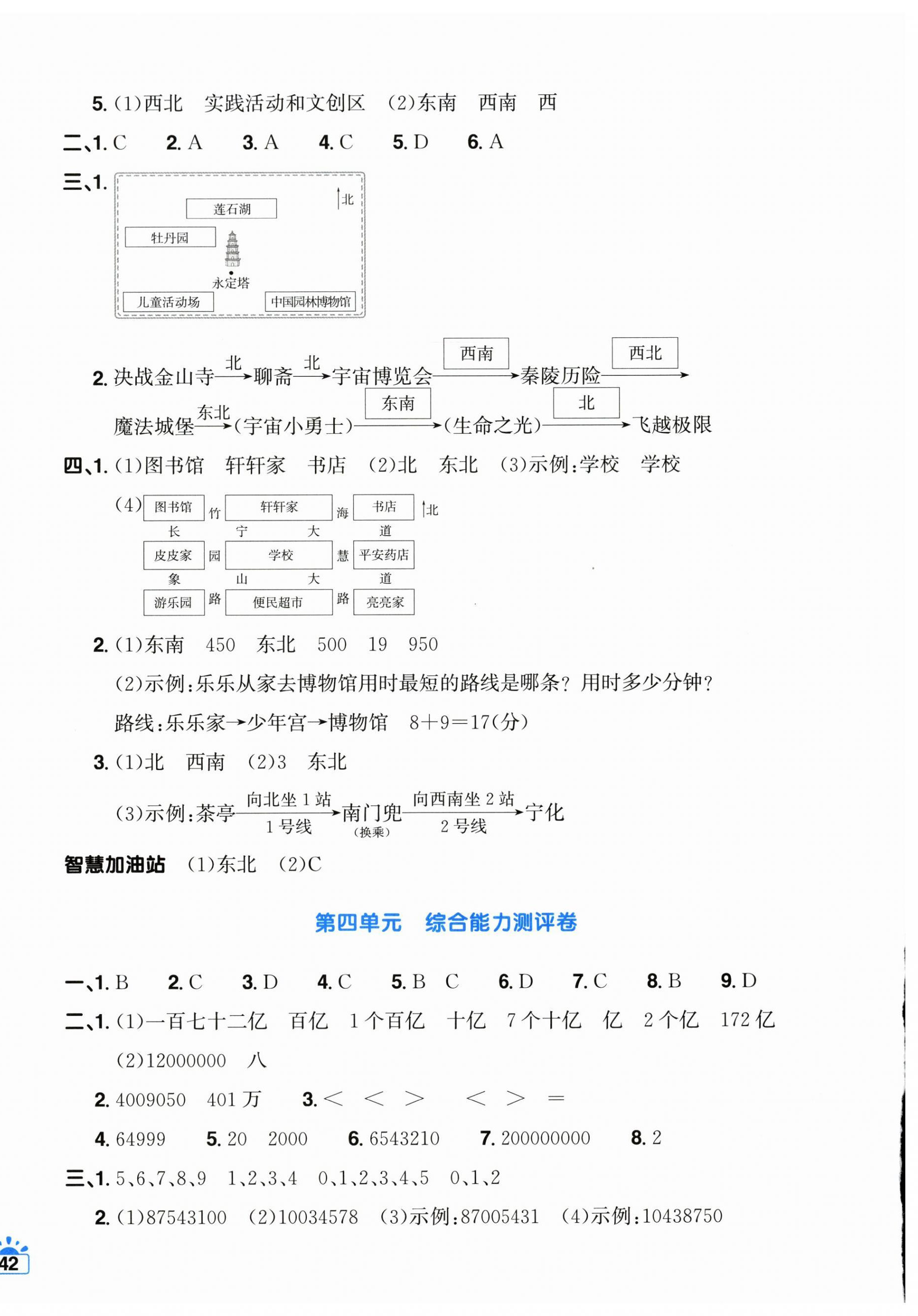 2026年阳光同学一线名师全优好卷四年级数学上册青岛版&nbsp;第4页