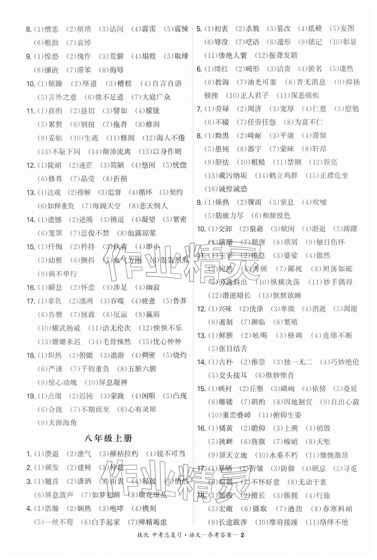 2026年拔优中考总复习语文&nbsp;第2页