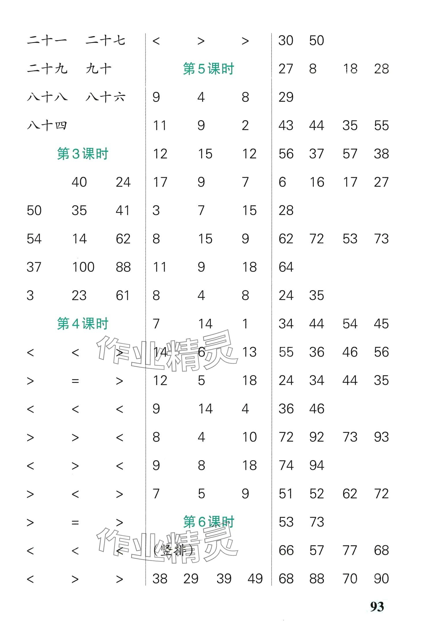 2024年小学学霸口算一年级数学下册北师大版&nbsp;第7页