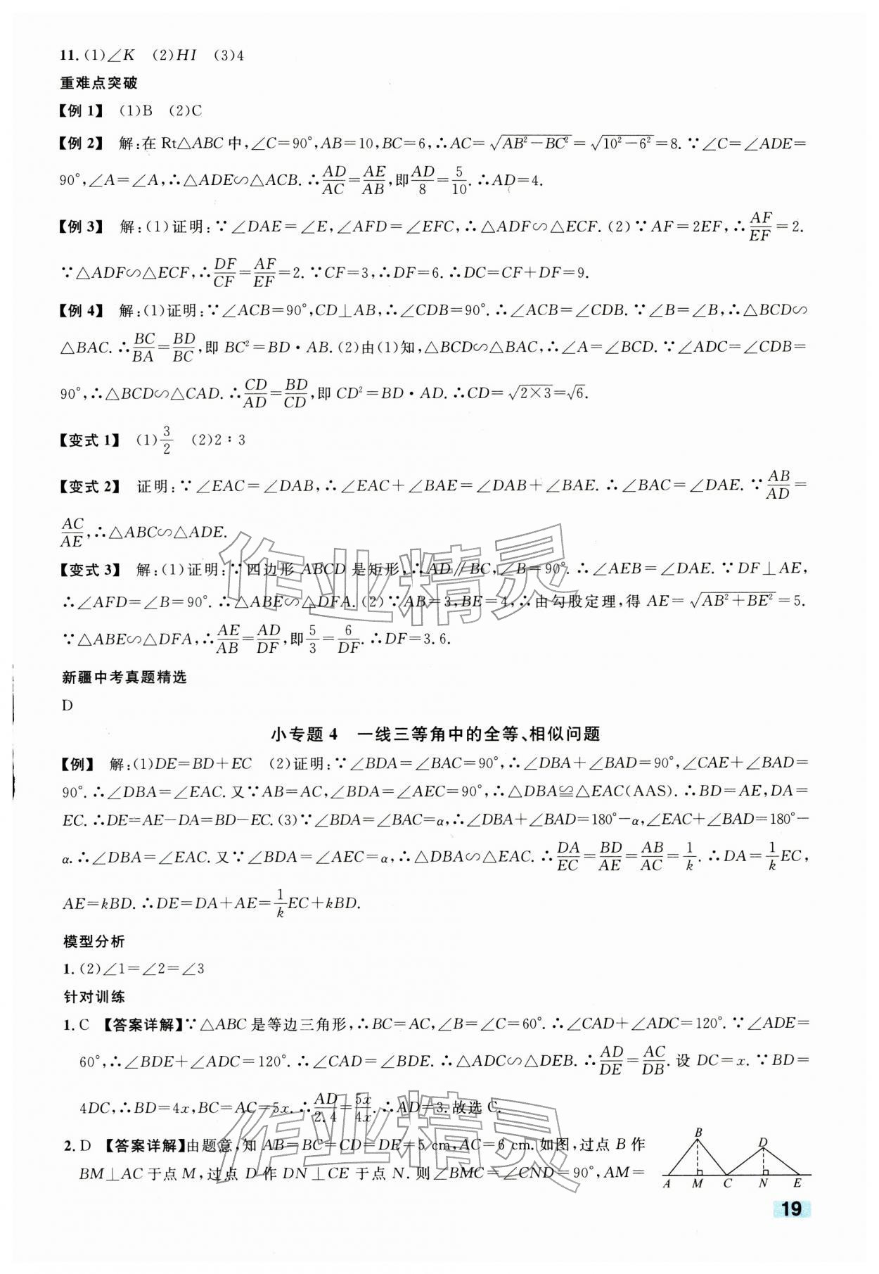 2026年中考新题型数学中考&nbsp;参考答案第19页