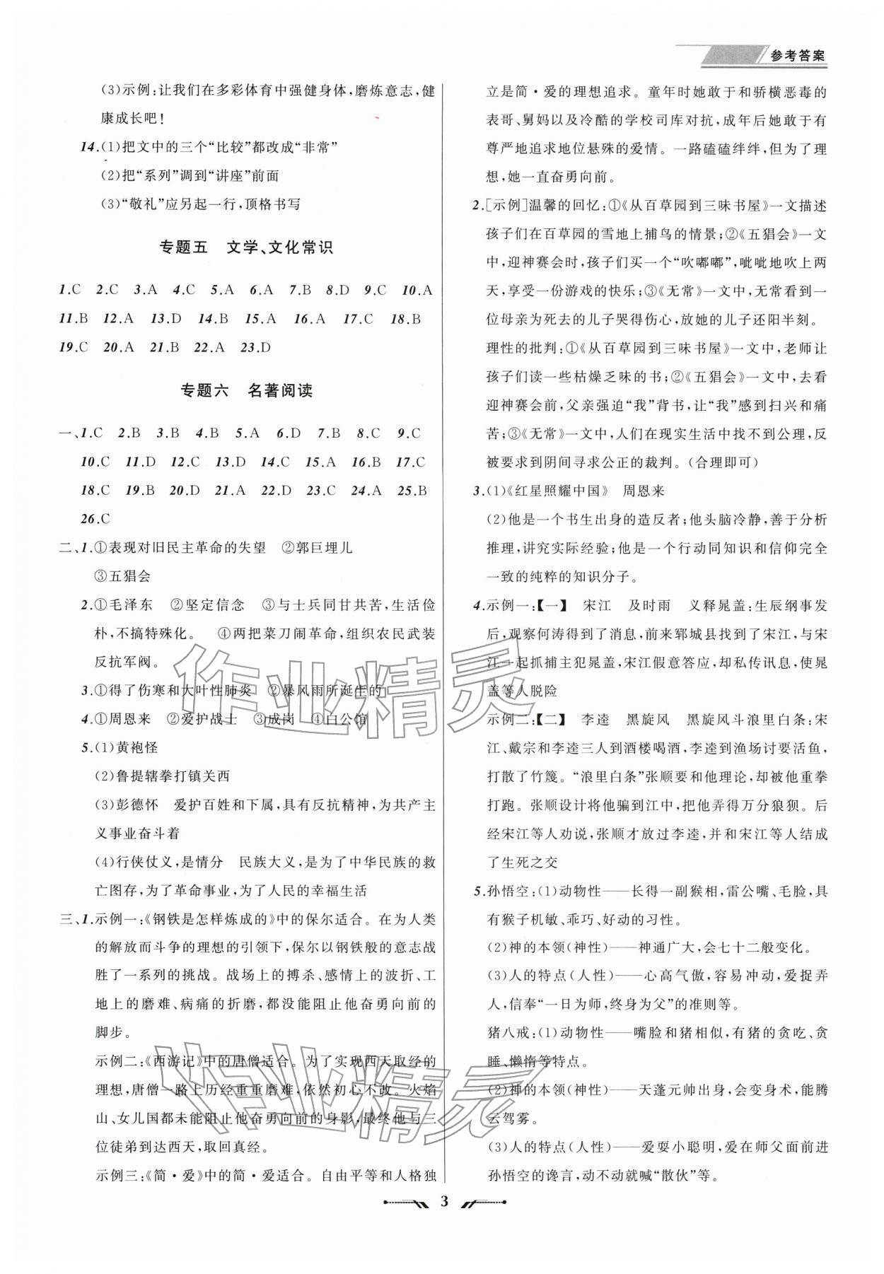 2026年中考全程复习训练语文&nbsp;第3页