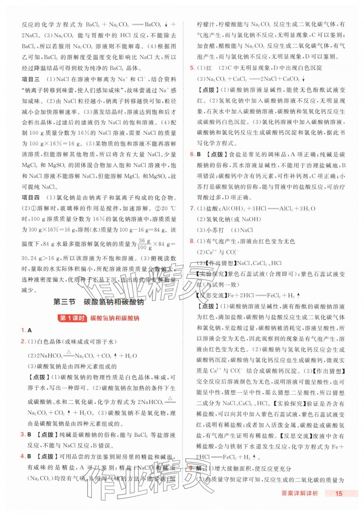 2026年综合应用创新题典中点九年级化学下册鲁教版&nbsp;第15页