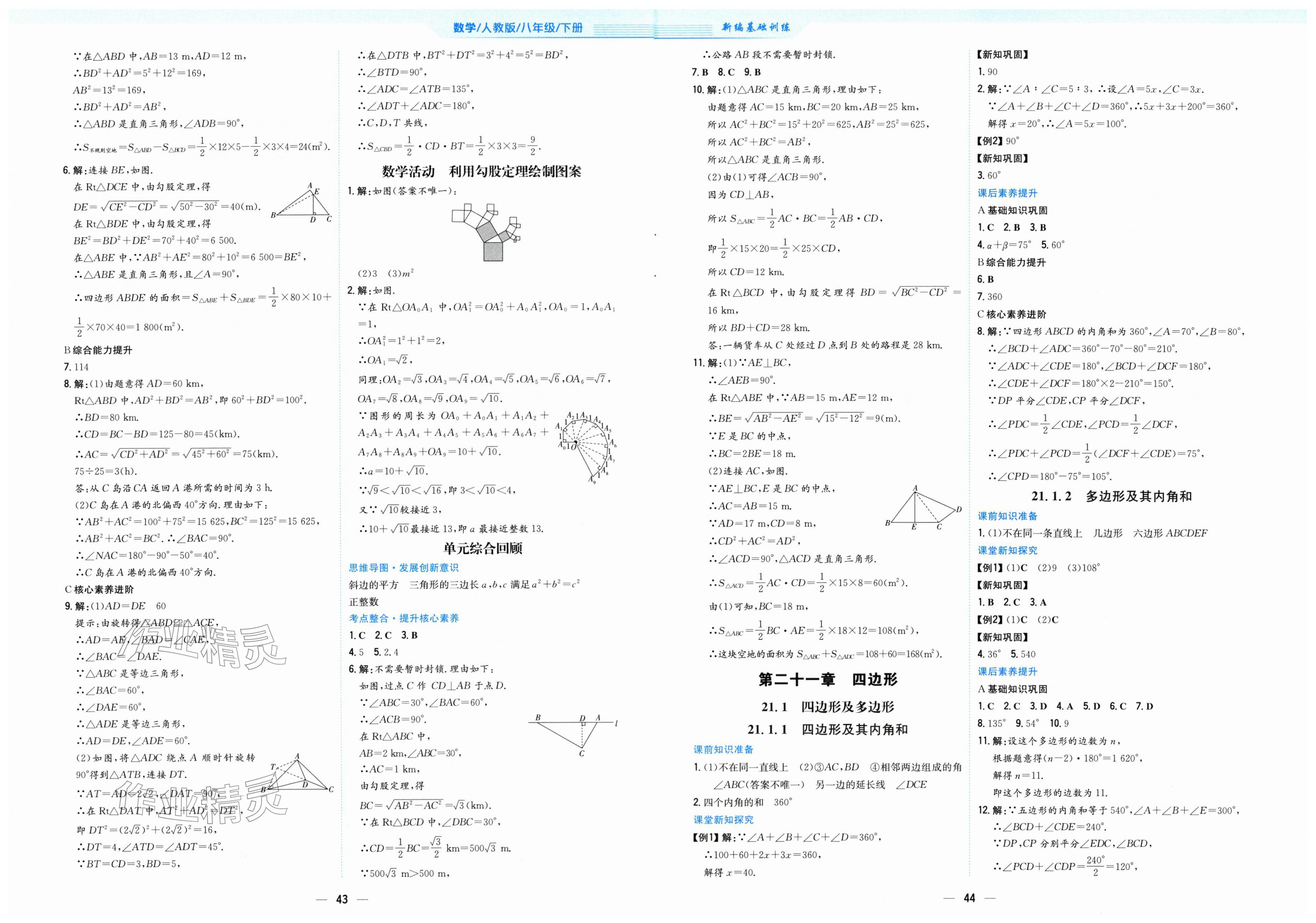 2026年新编基础训练八年级数学下册人教版&nbsp;第6页