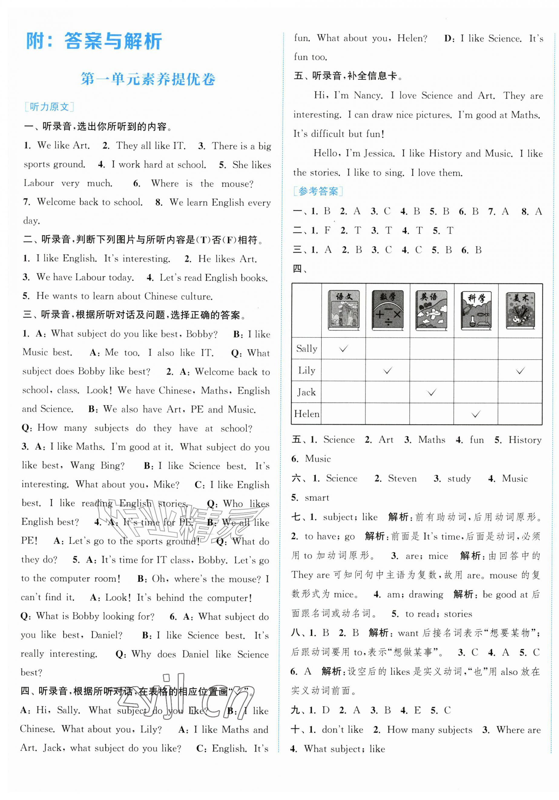 2026年通城学典拔尖大试卷四年级英语上册译林版&nbsp;第1页