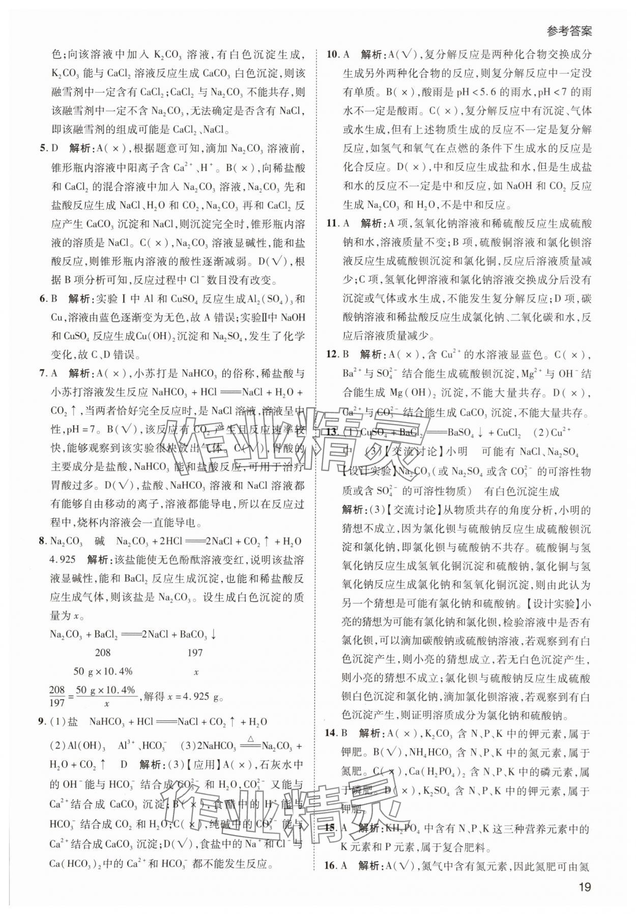 2025年传习中考化学江苏专版&nbsp;第19页