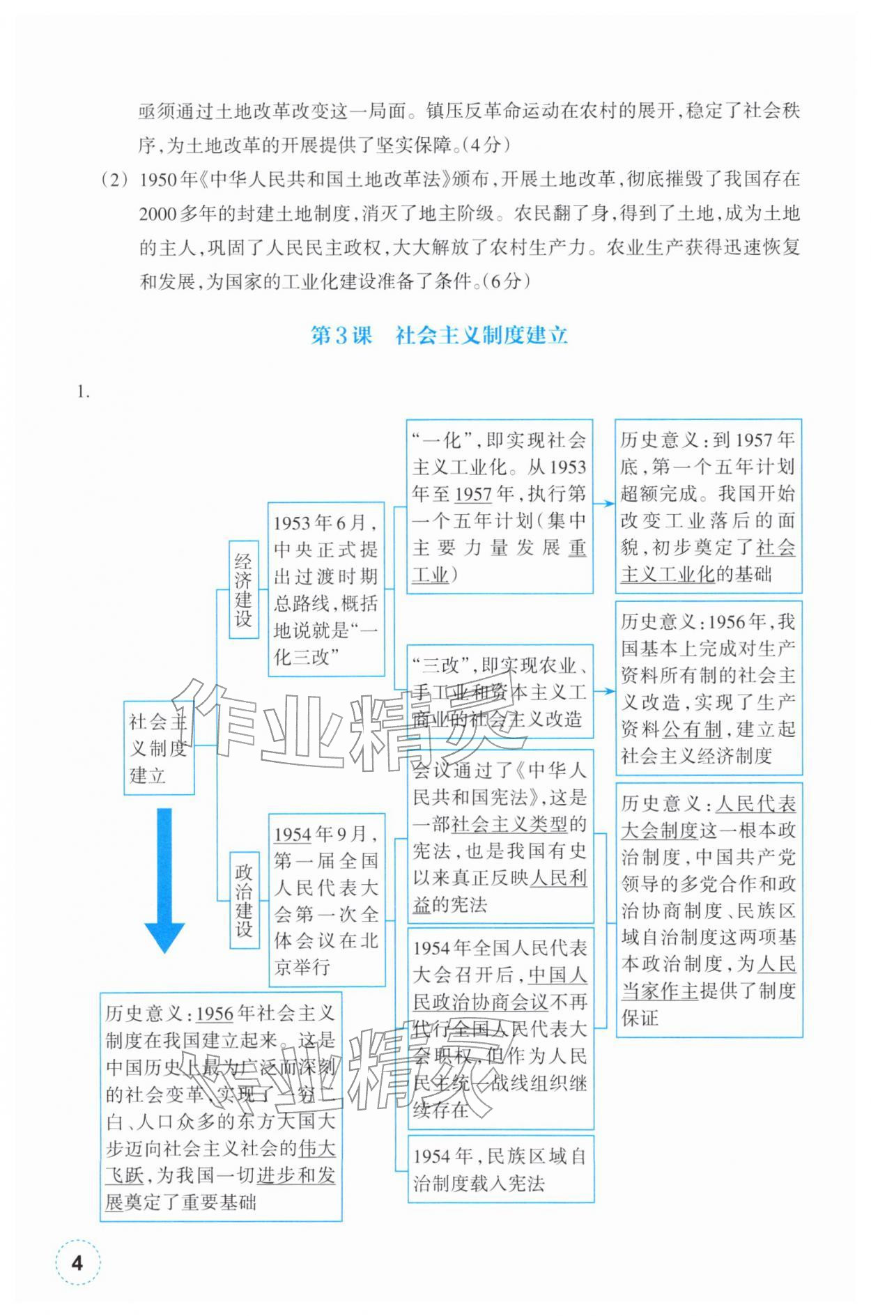 2026年作业本浙江教育出版社八年级历史下册人教版&nbsp;第4页