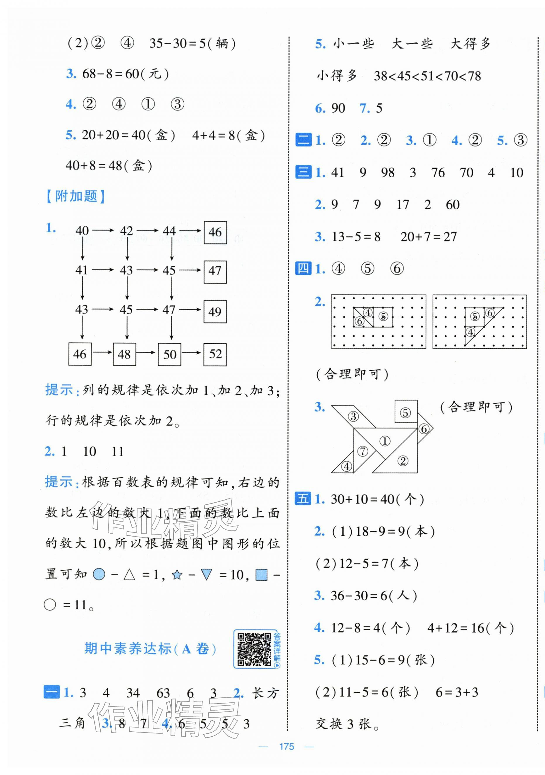 2026年学霸提优大试卷一年级数学下册人教版&nbsp;第7页