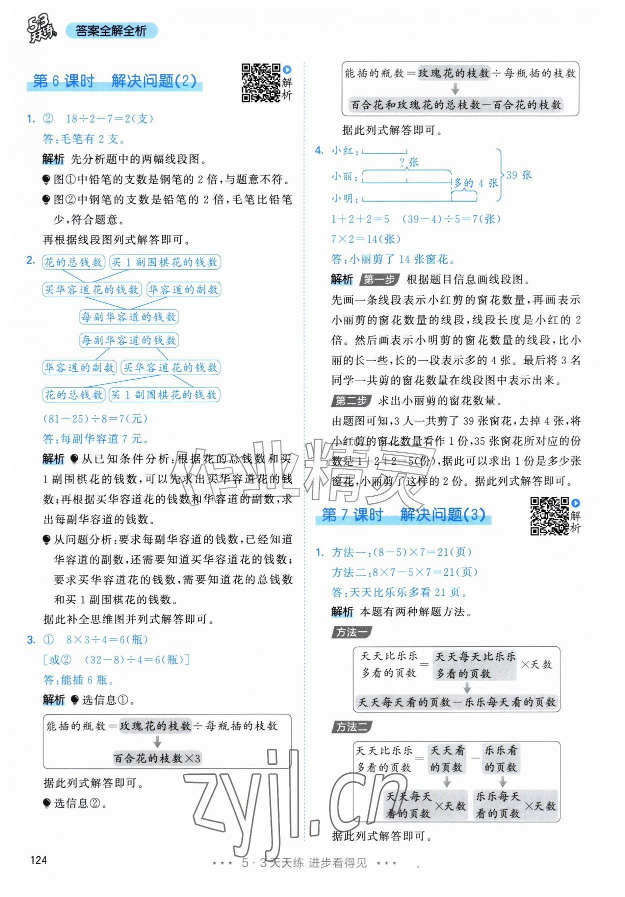 2026年53天天练三年级数学上册人教版&nbsp;第8页