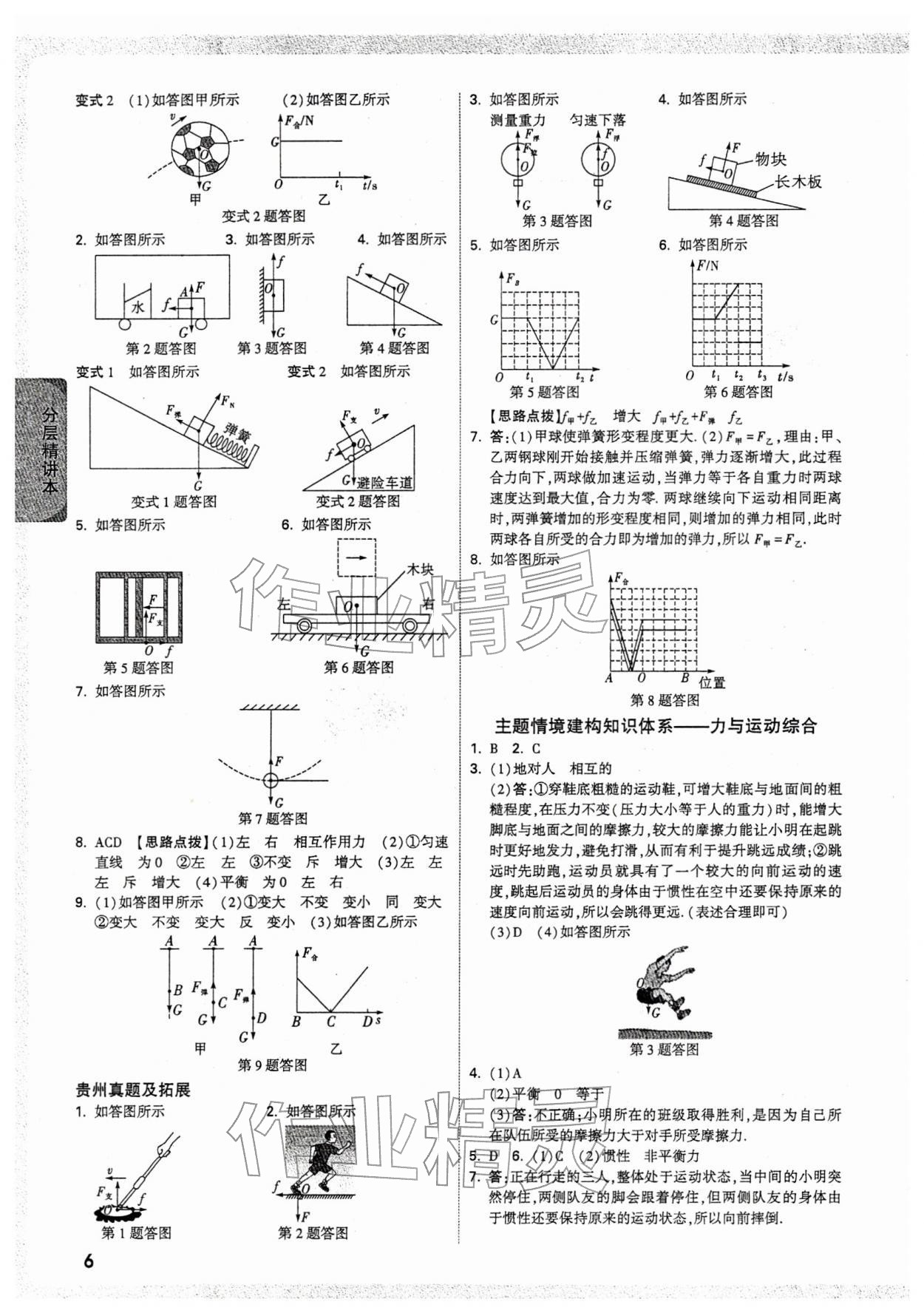 2026年万唯中考试题研究物理贵州专版&nbsp;参考答案第6页