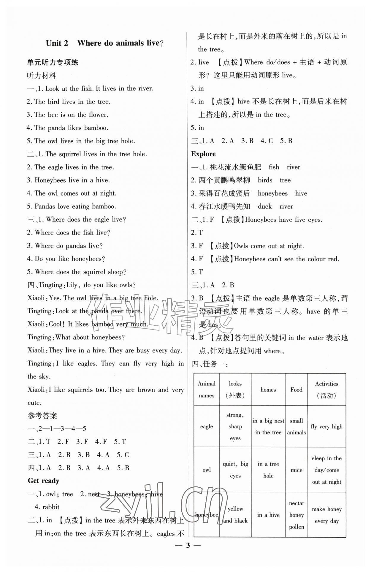 2026年全能课时作业四年级英语上册沪教版&nbsp;第3页