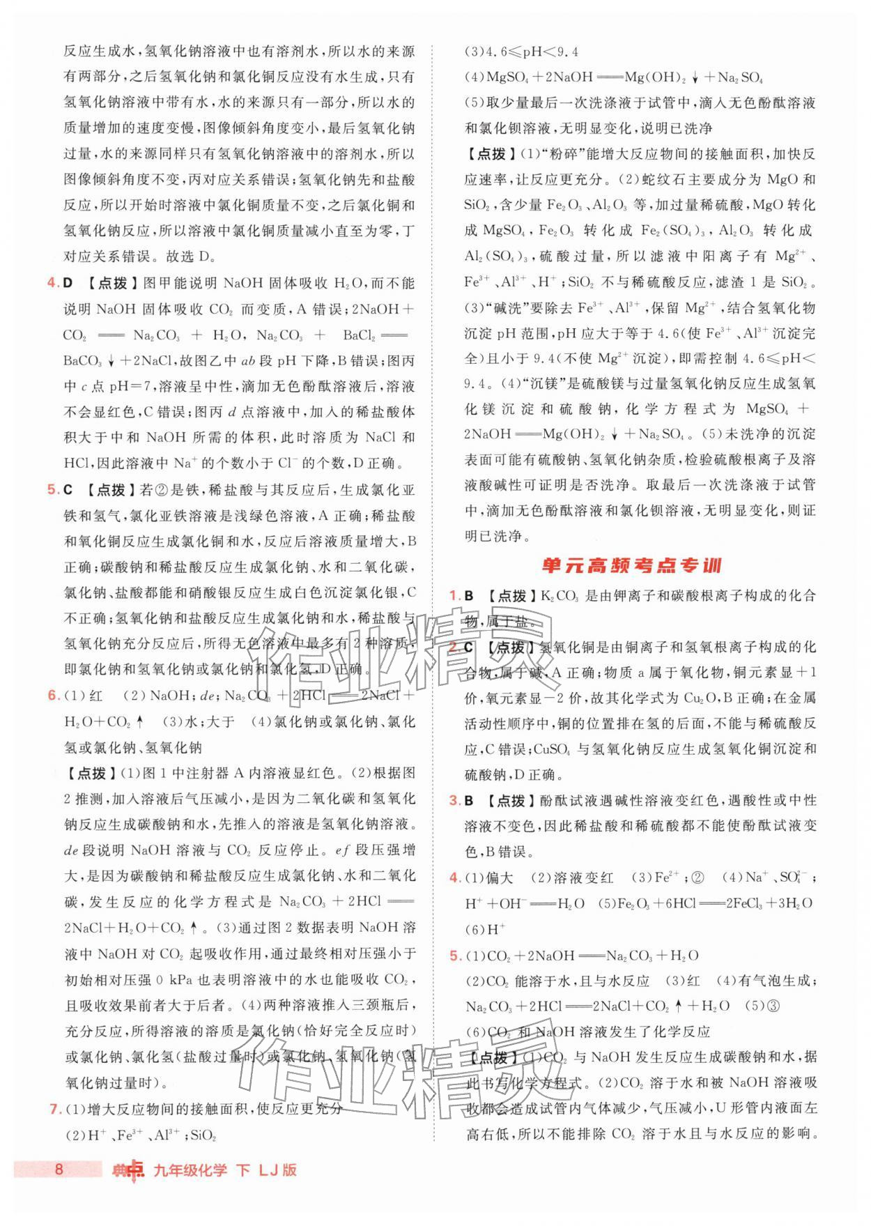 2026年综合应用创新题典中点九年级化学下册鲁教版&nbsp;第8页