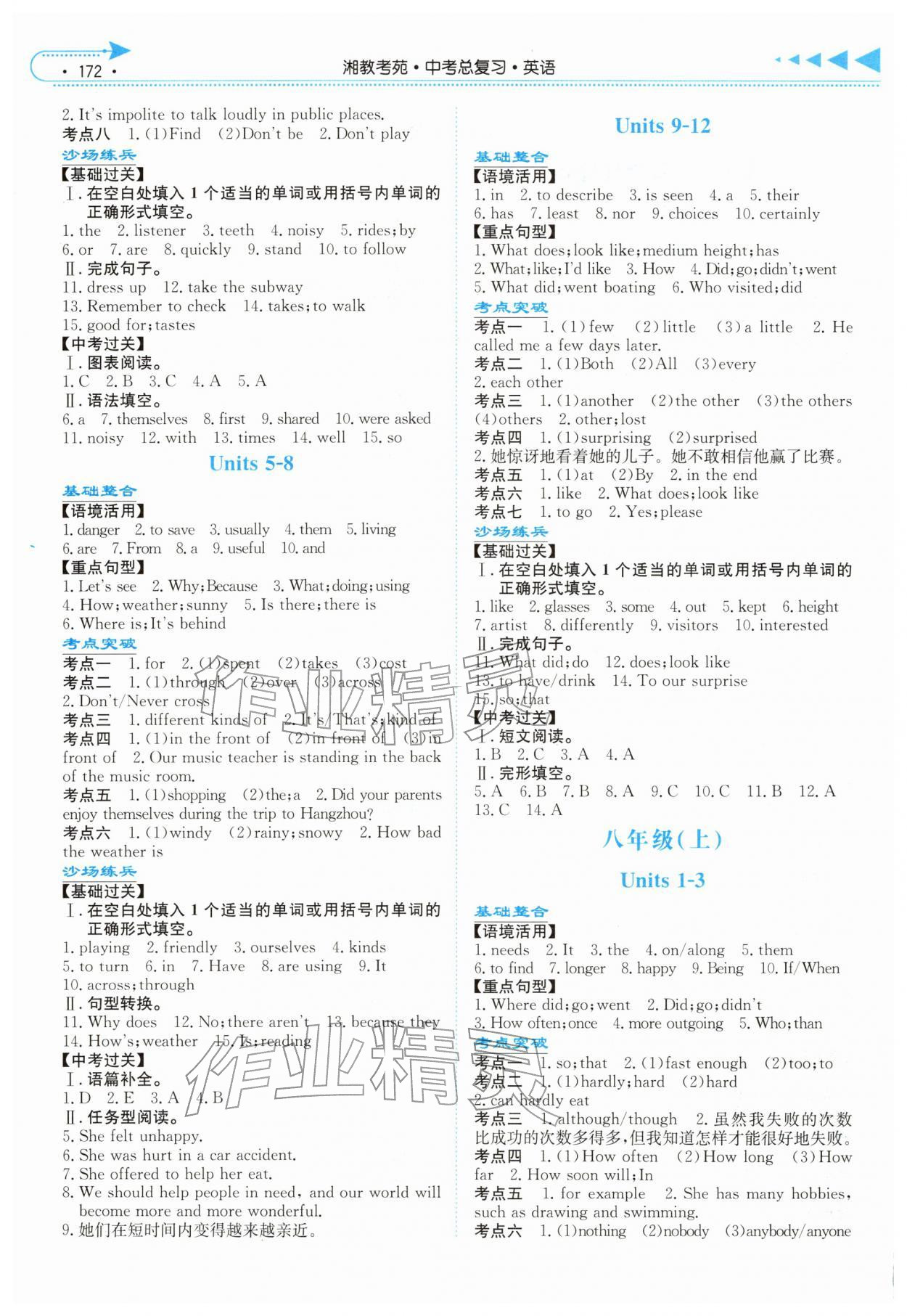 2026年湘教考苑中考总复习英语永州版&nbsp;第2页