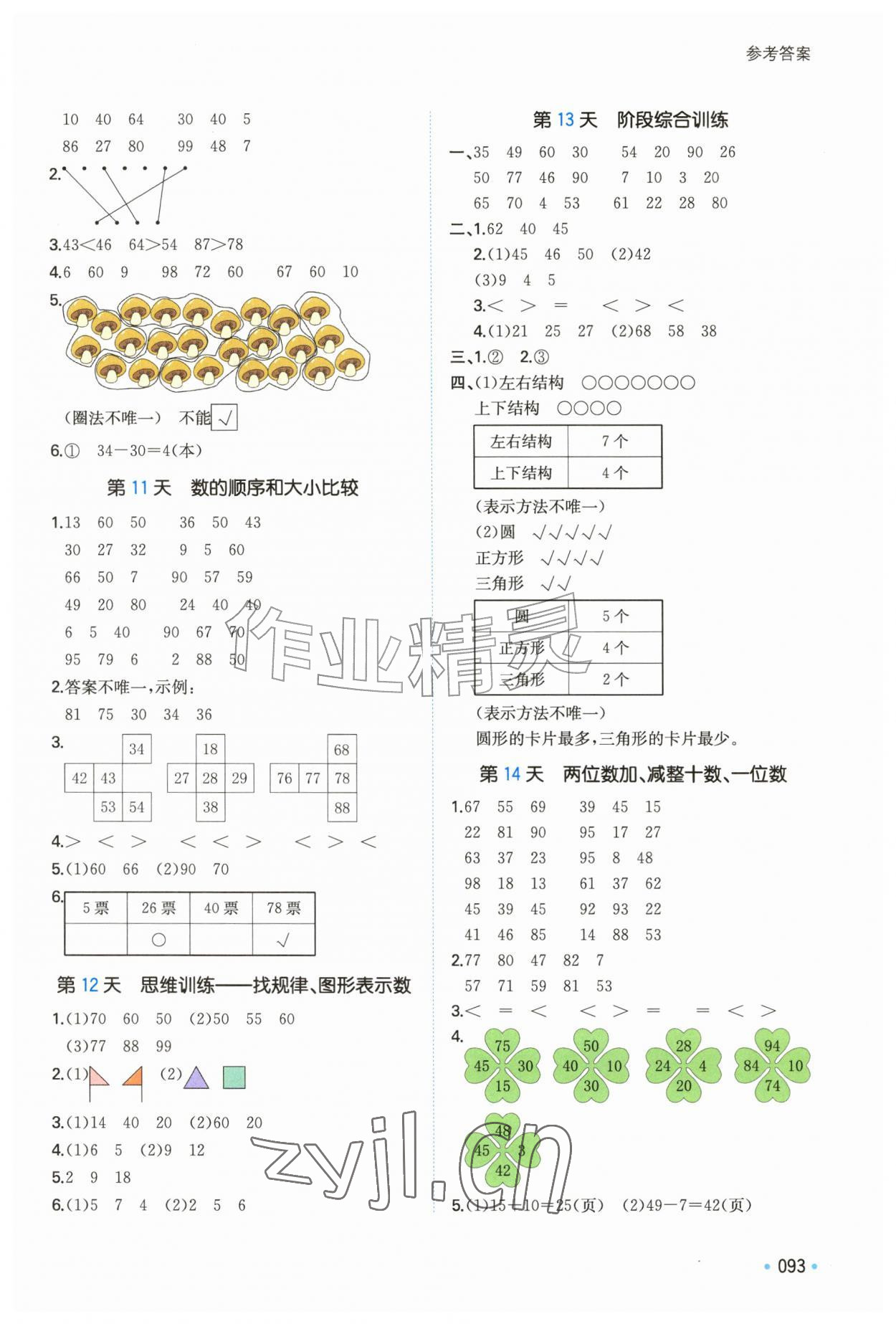 2026年一本一年级数学苏教版暑假口算&nbsp;第3页